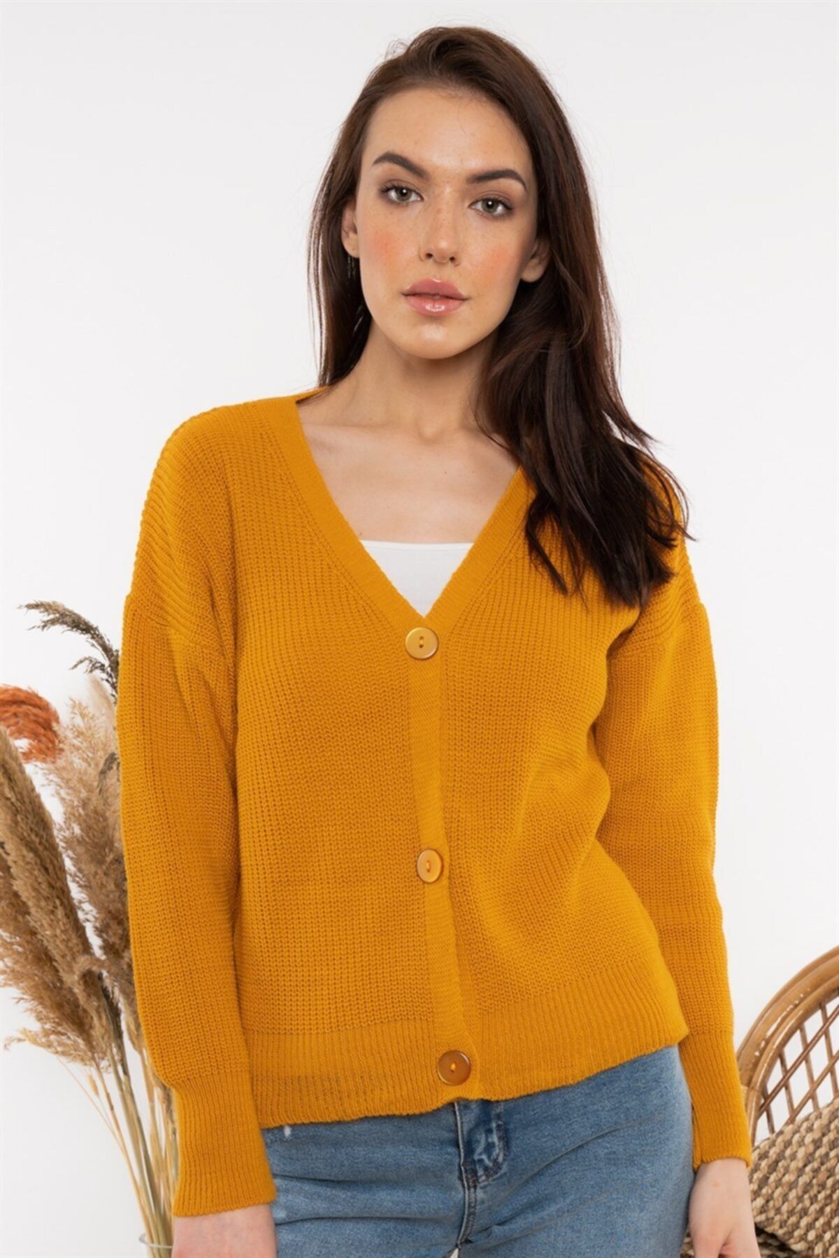 Mustard cardigan best sale