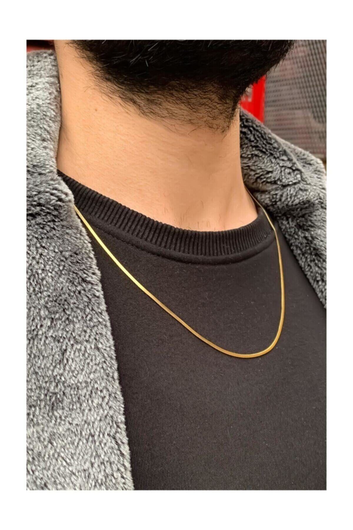 2 pcs modern minimalist style double layered necklace snake shaped chain  rectangular piece pendant for men's daily life | SHEIN