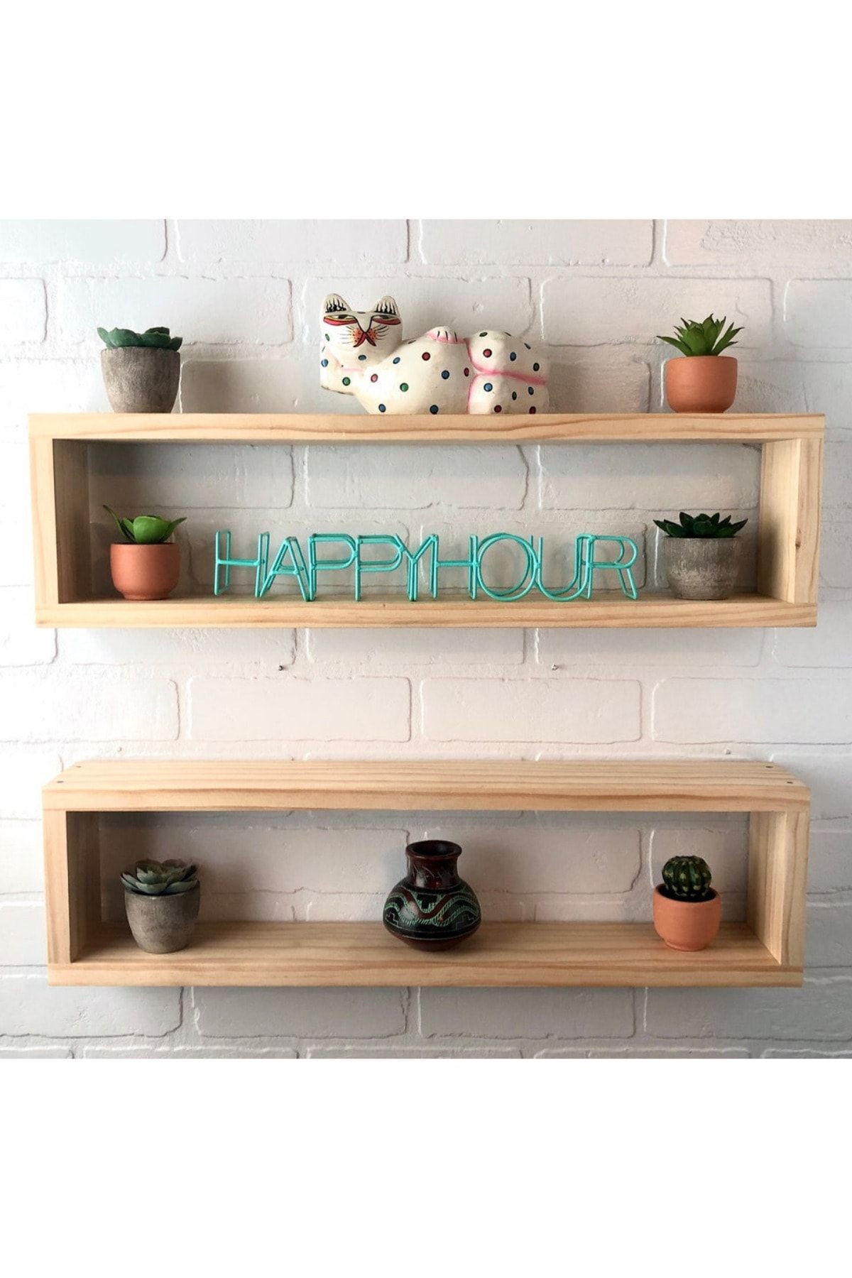 Wooden box shop shelves