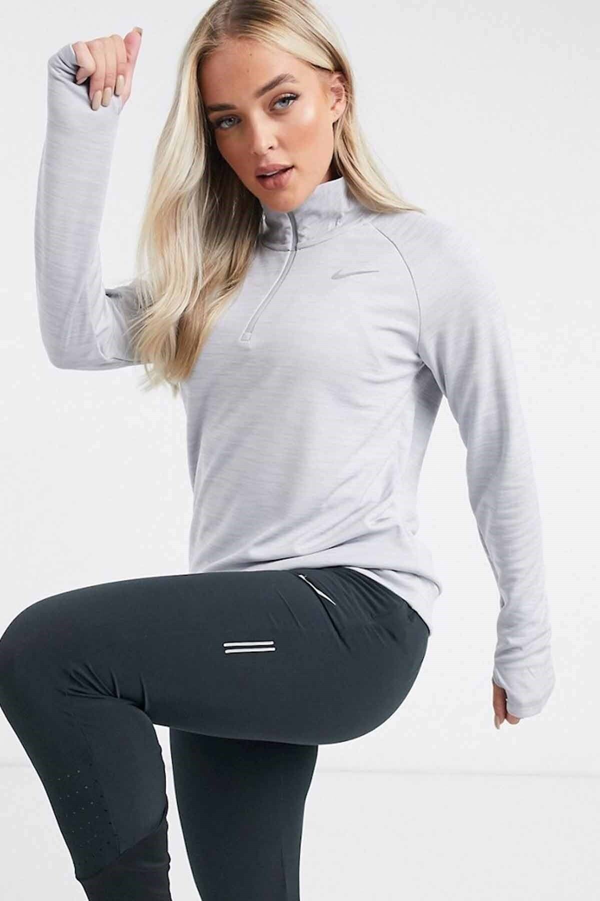 Nike grey sales running top