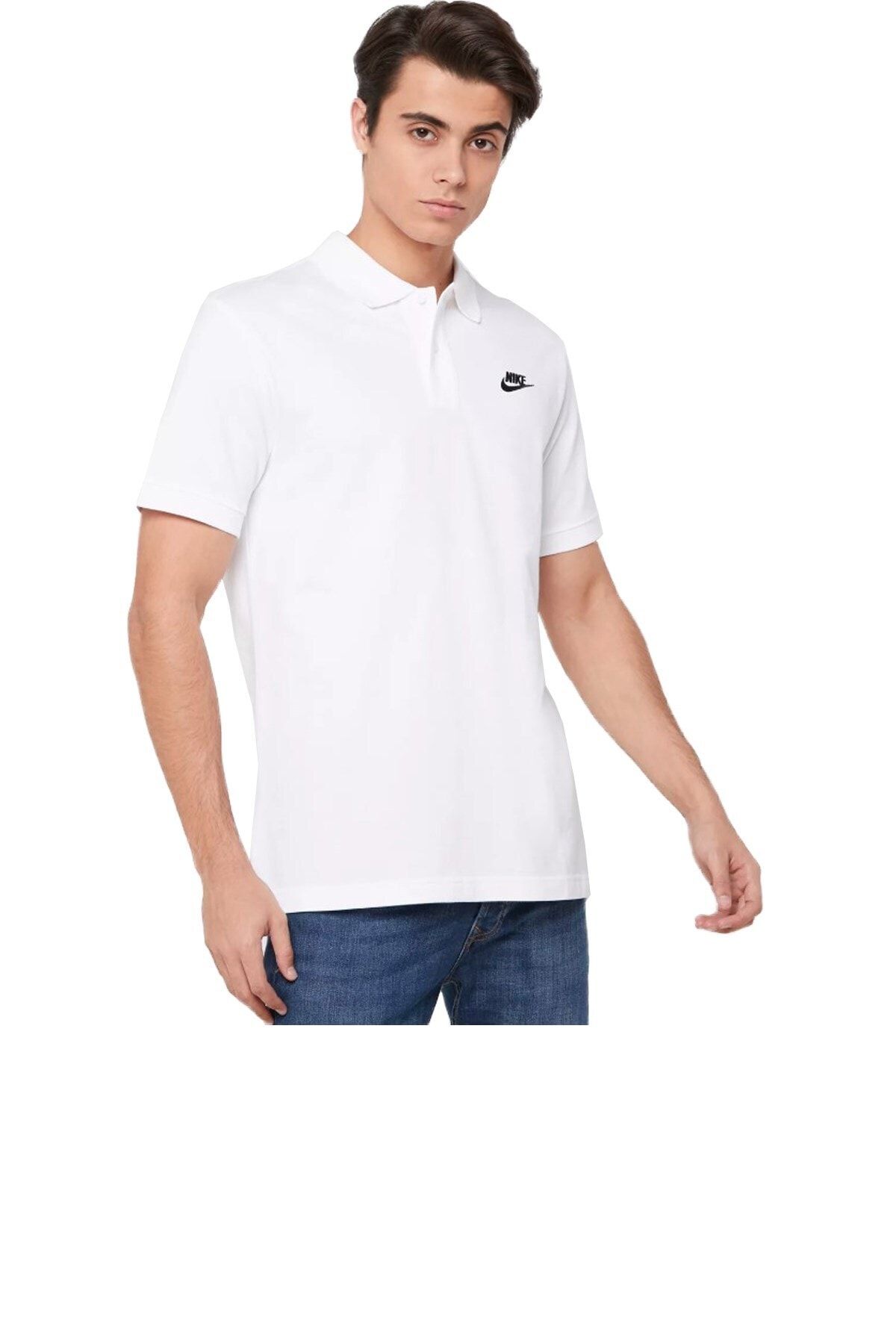 Nike white polo t sales shirt