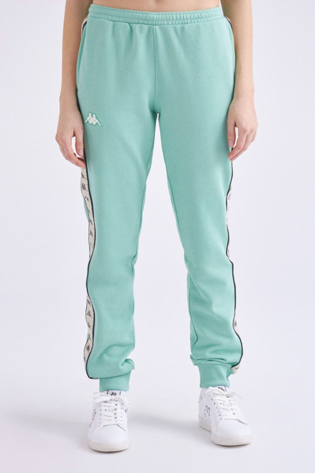 Kappa 222 Banda Charny Women s Aqua Green Beige Grey Regular Fit