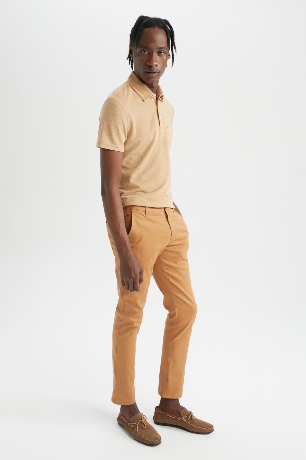 Defacto Modern Fit Polo Neck Single Pocket Short Sleeve T Shirt
