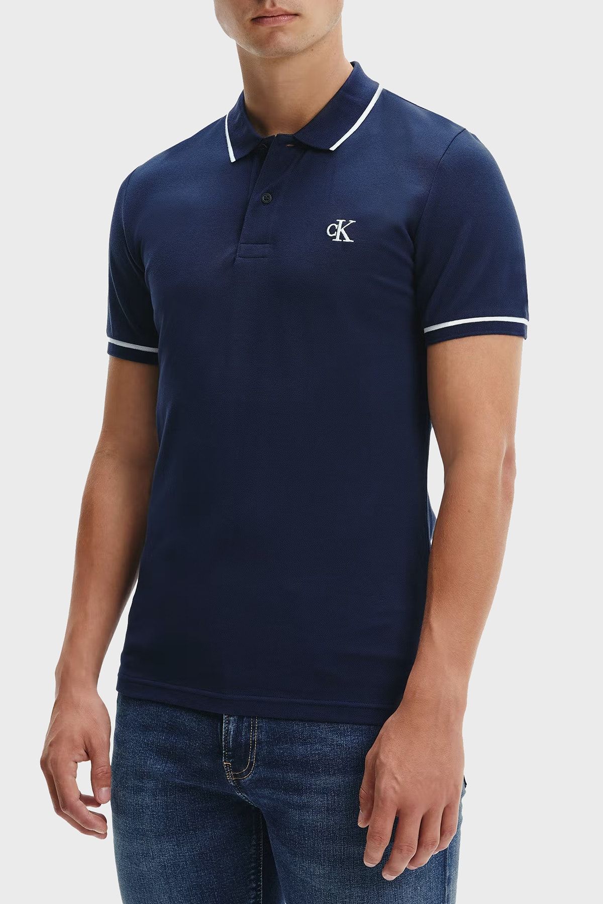 Calvin Klein Polo T shirt Dark blue Slim Fit Trendyol