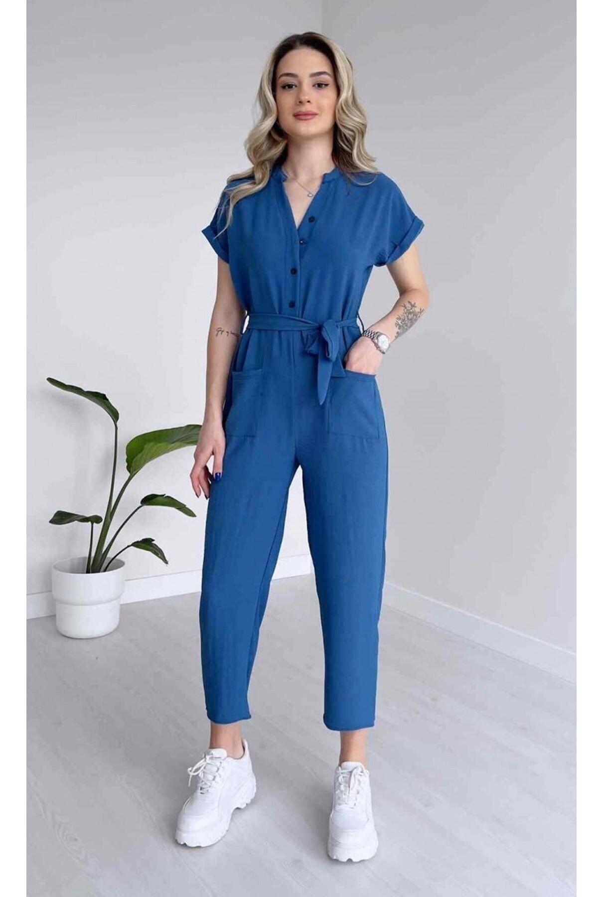 Shirt collar jumpsuit discount