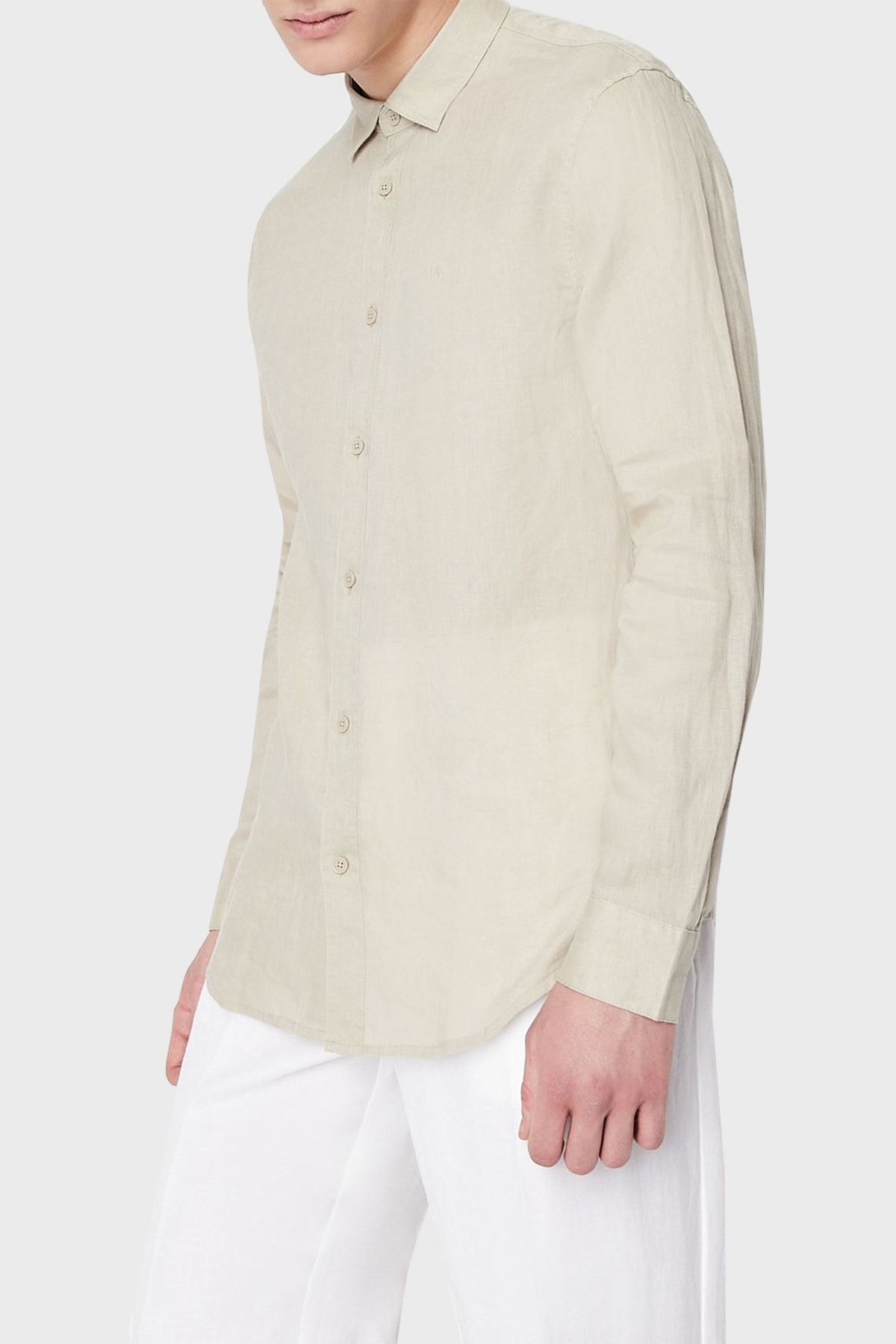 Armani exchange linen shirt on sale