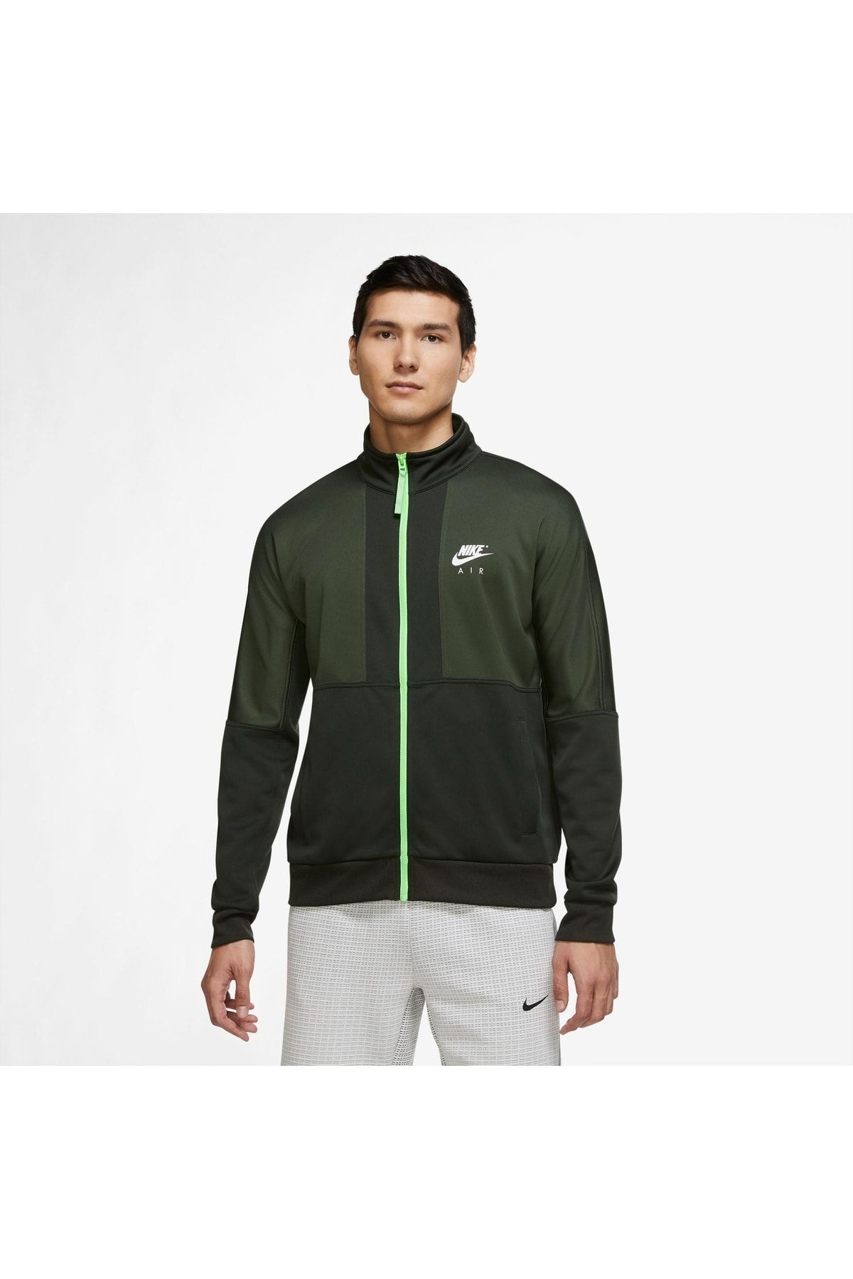 Green and grey nike windbreaker sale