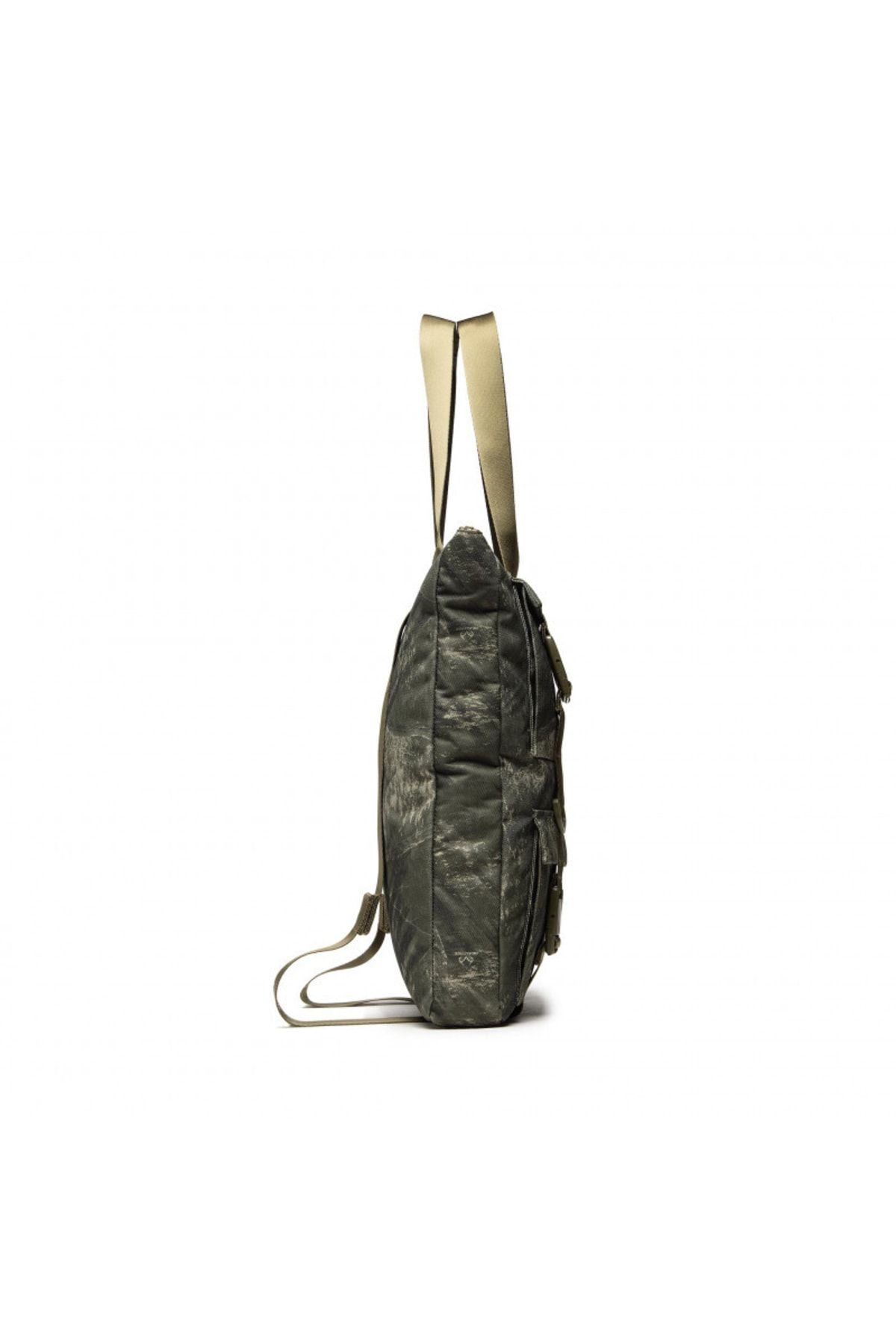 Nike Canvas Pocket Printed Tote Olive Shoulder Bag Ba6378 395