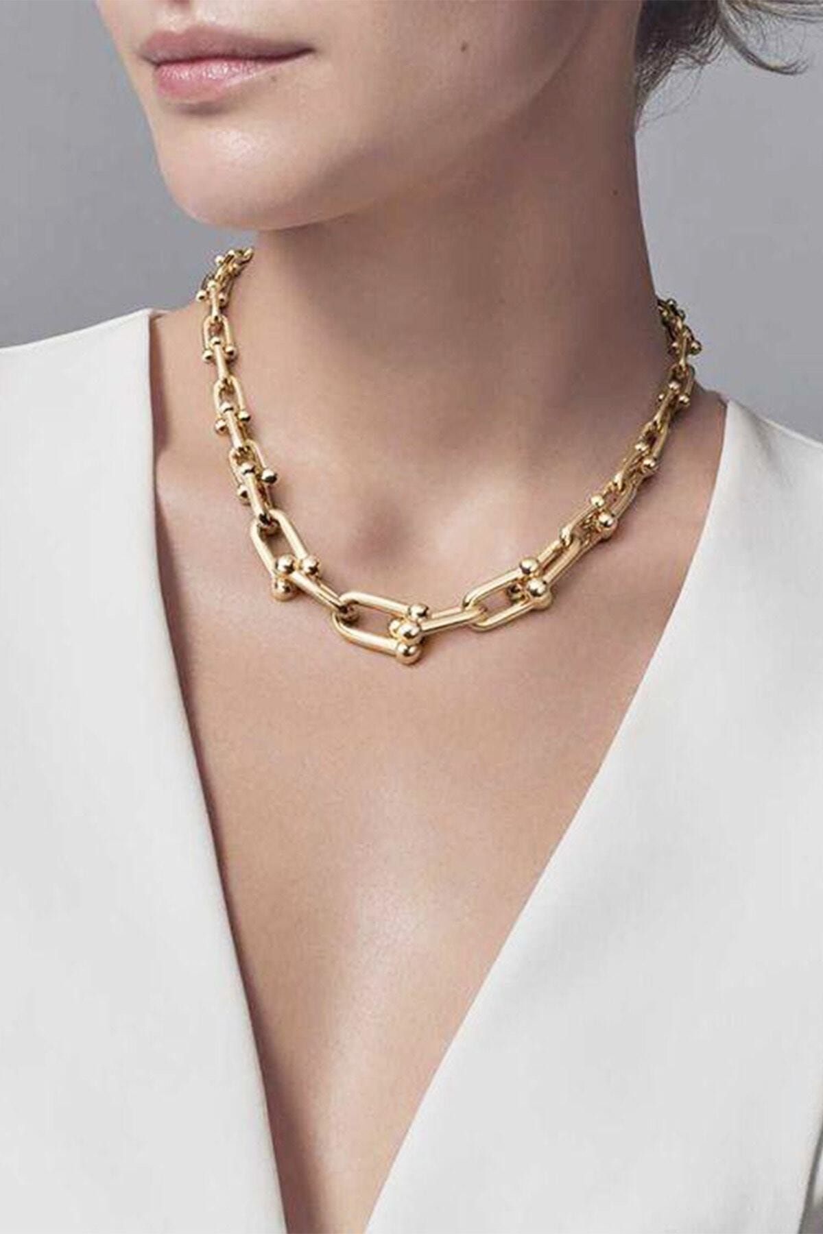 Thick chain necklace clearance womens