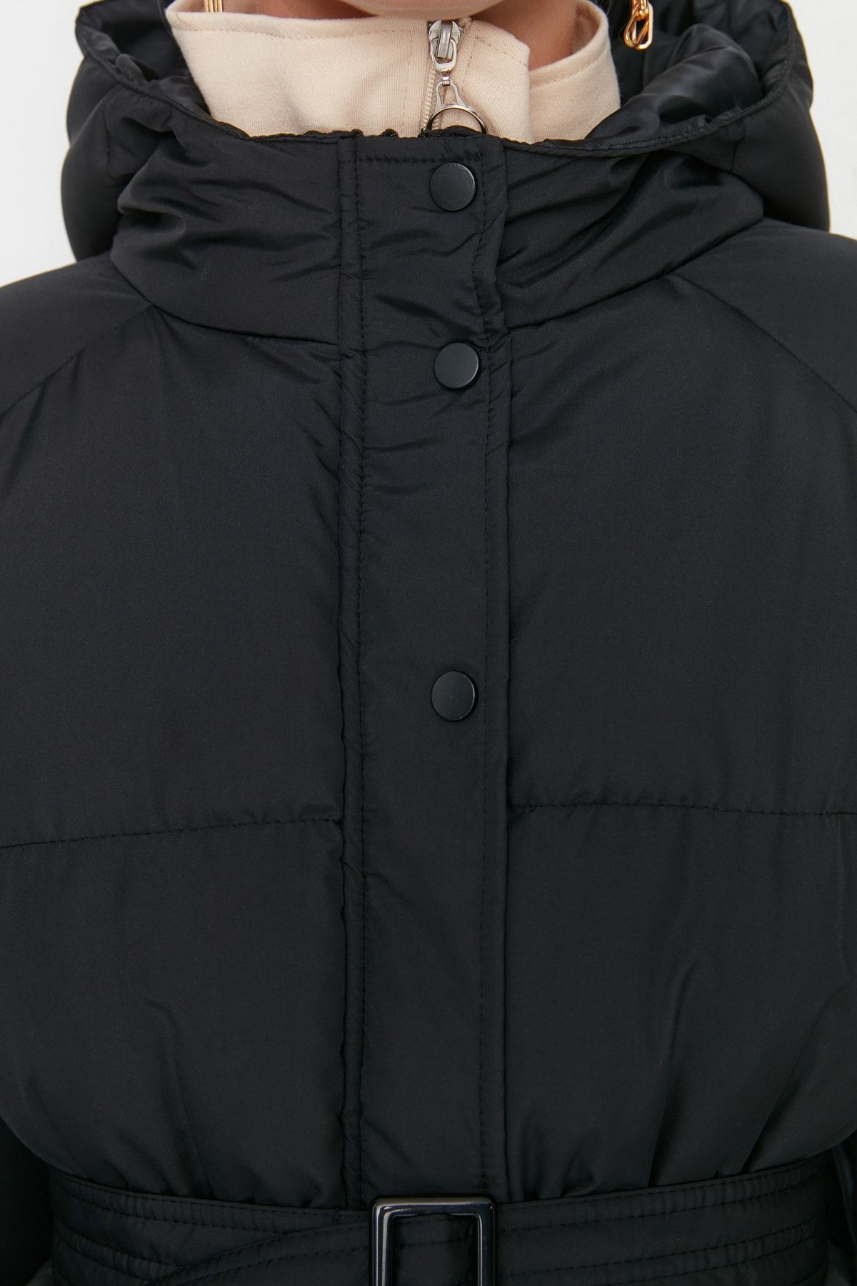 Trendyol Collection Winter Jacket Black Basic Trendyol