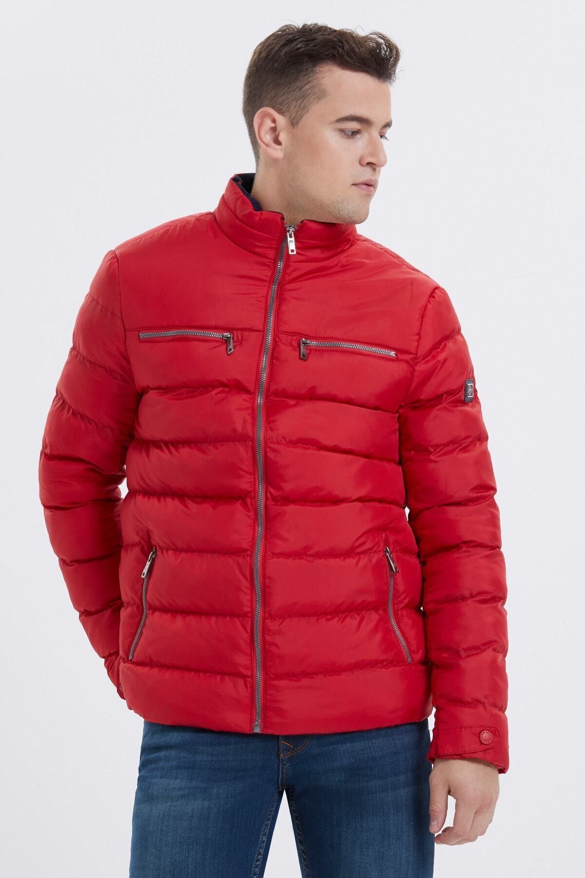 Lee Cooper Winter Jacket Red Trendyol