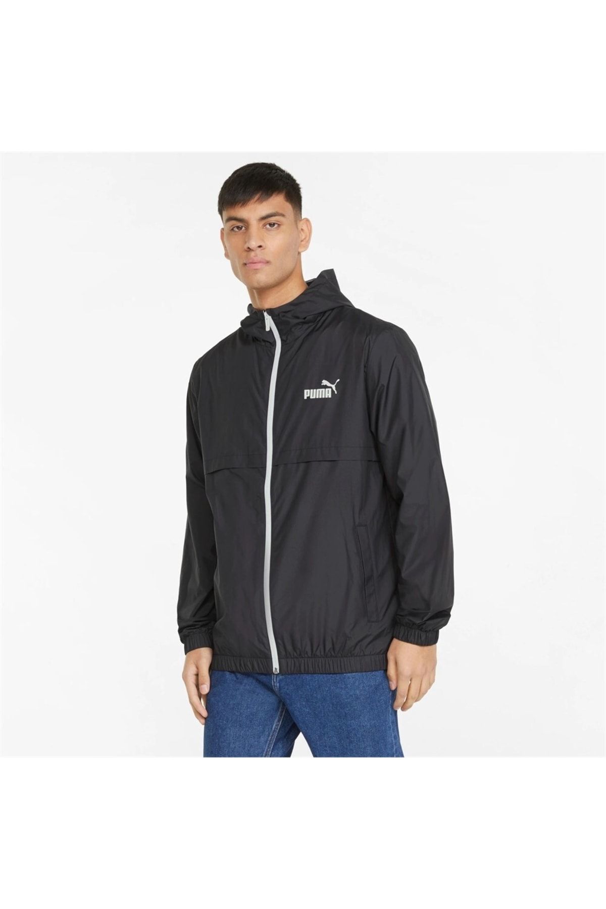 Black and white discount puma windbreaker