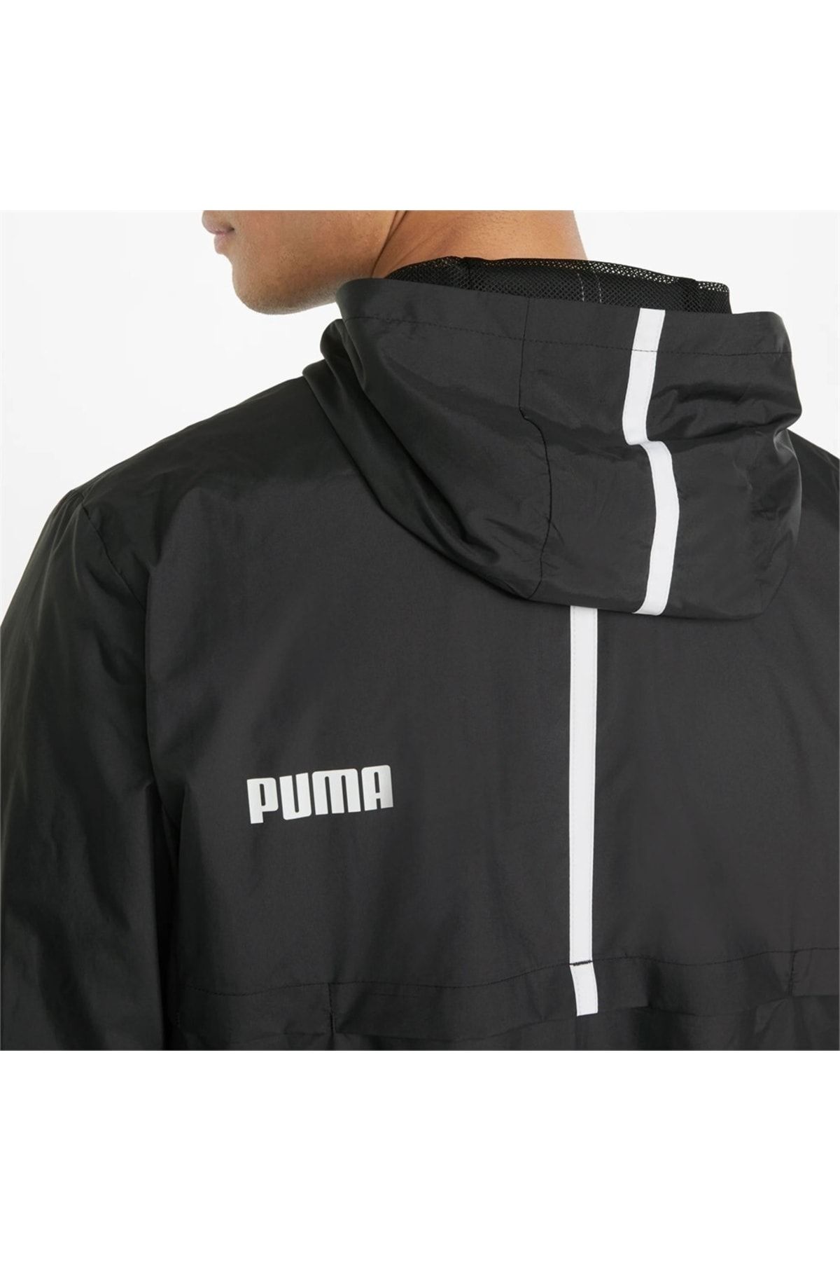 Puma Ess Solid Windbreaker Black Men s Windbreaker Raincoat