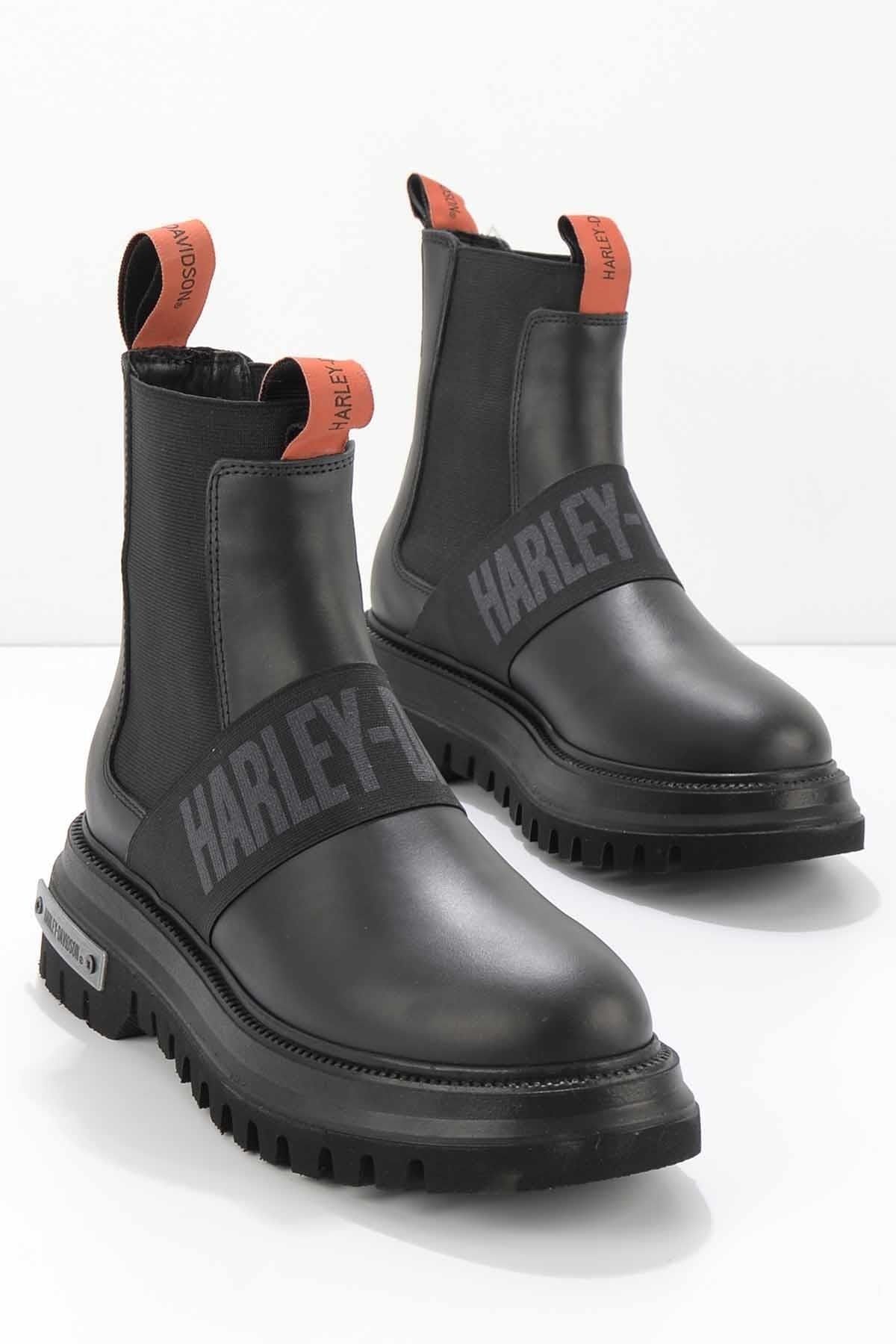 Harley davidson black leather boots on sale