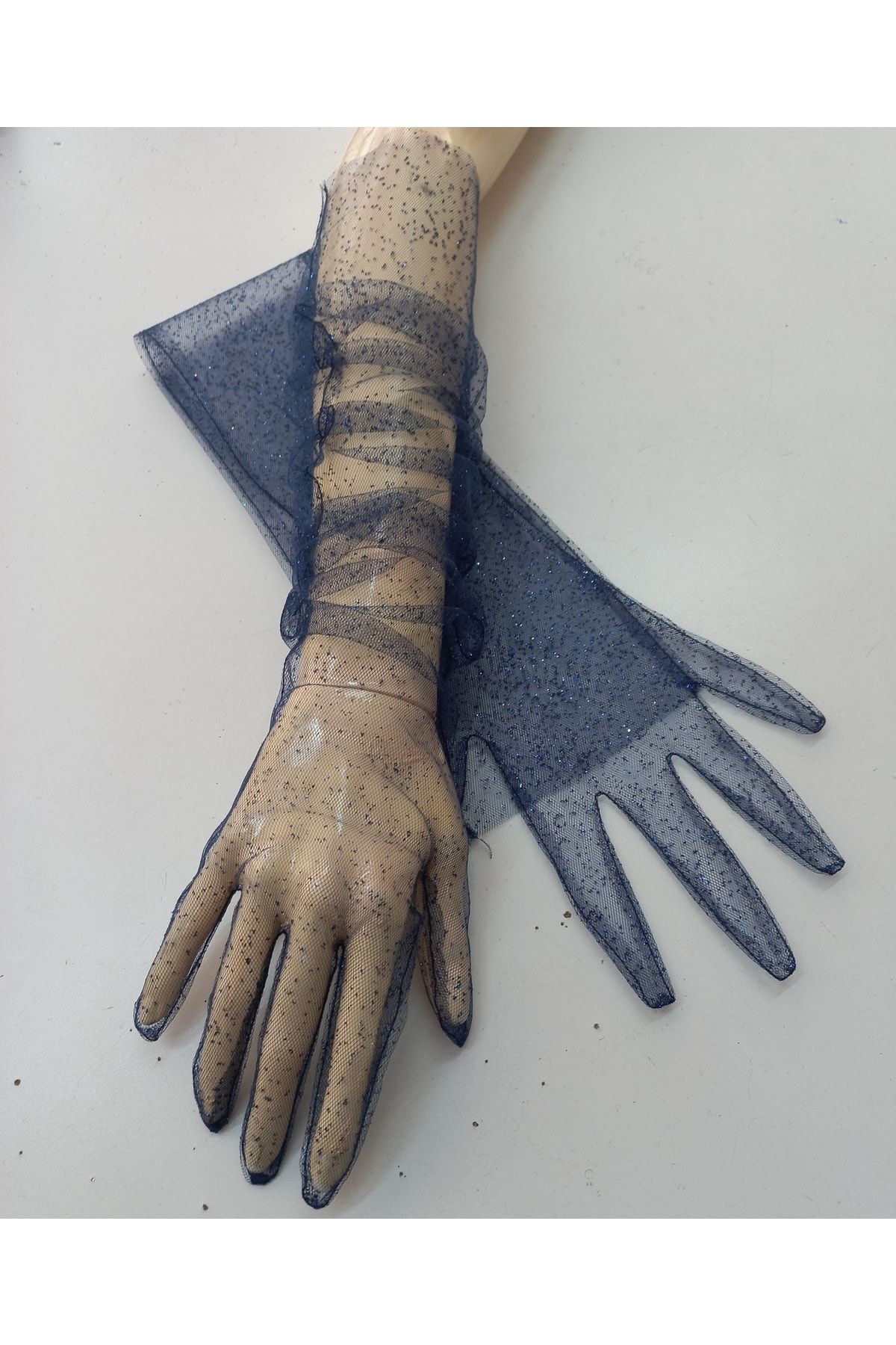 Navy blue on sale evening gloves