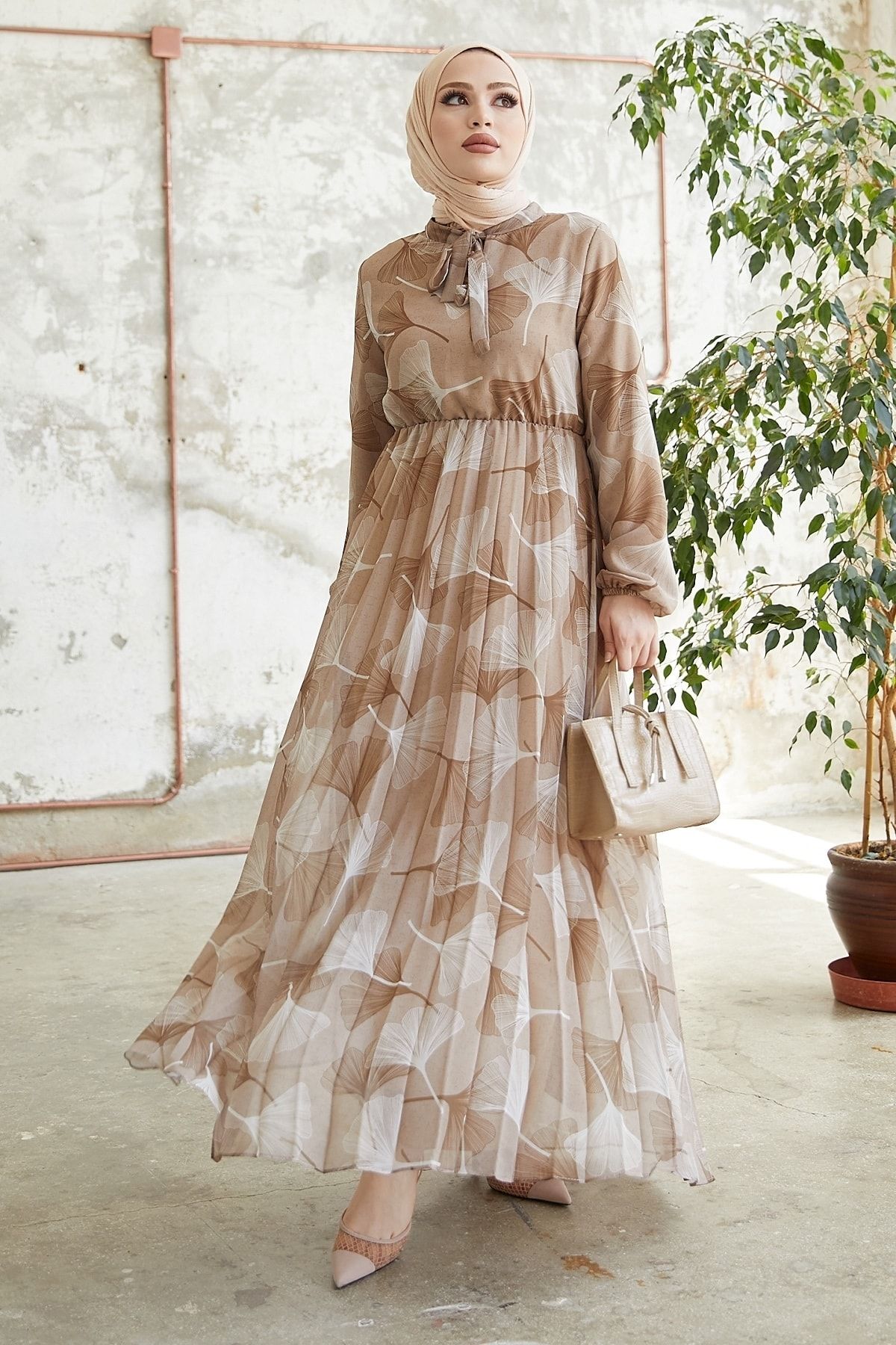 Patterned chiffon 2024 dress