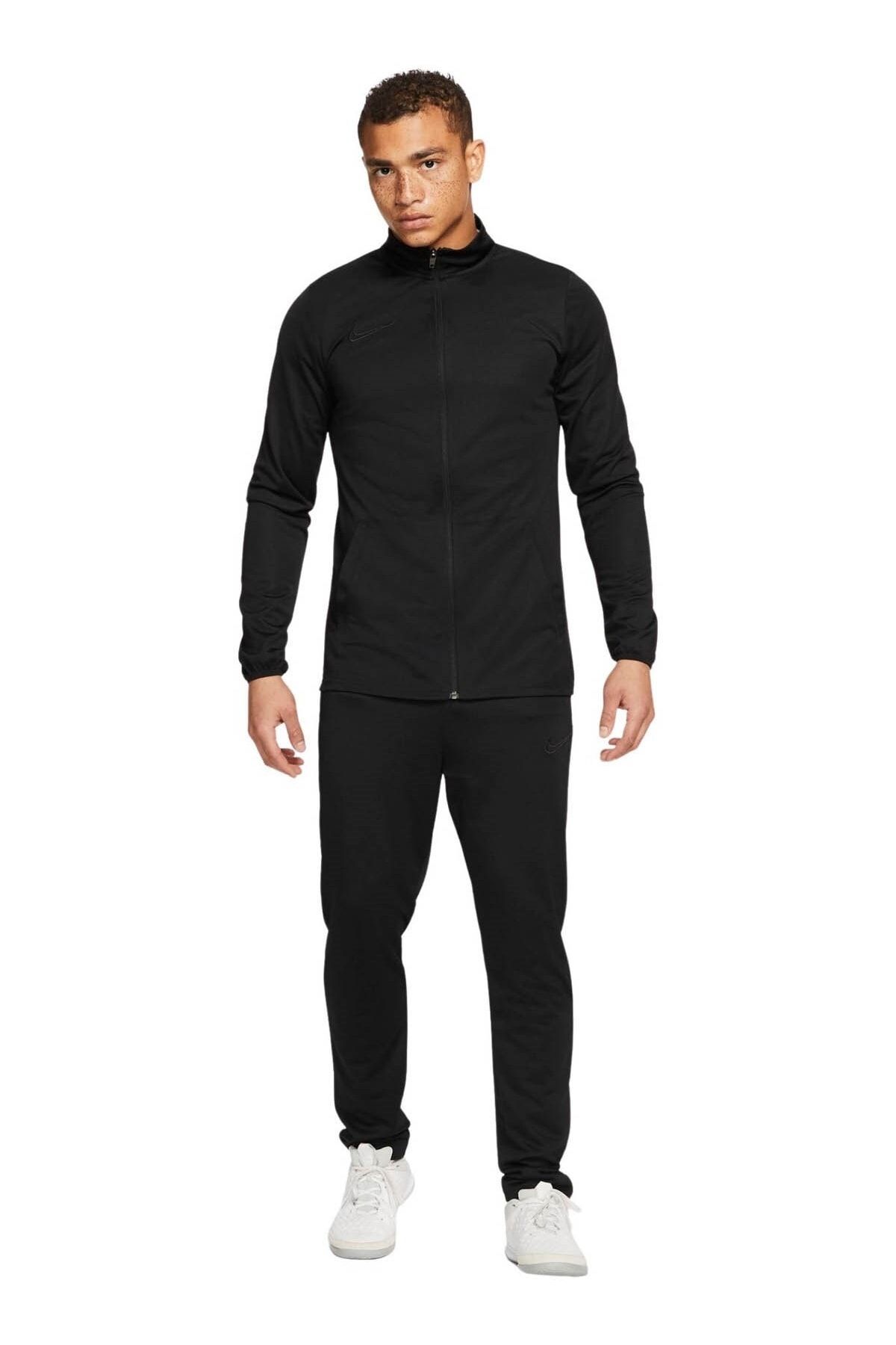 Black nike outlet tick tracksuit