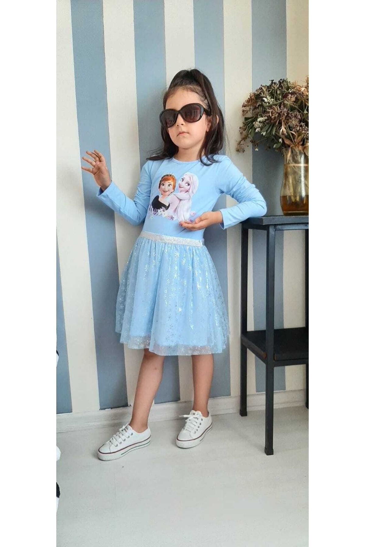 Kids Nilche Elsa Frozen Long Sleeve Girl s Dress Trendyol