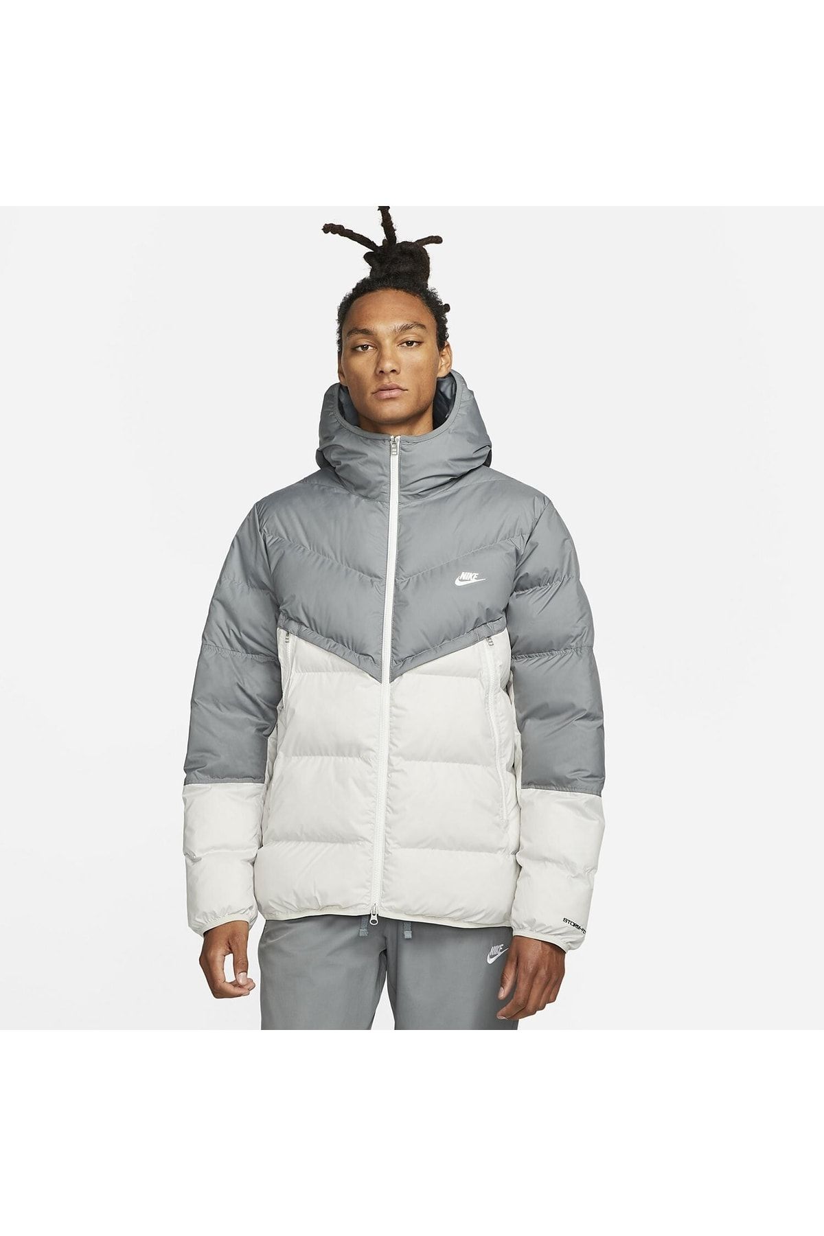 Mens grey store nike puffer coat