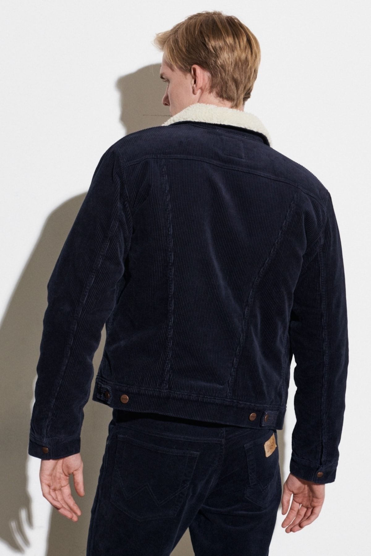 Navy blue sherpa jacket online