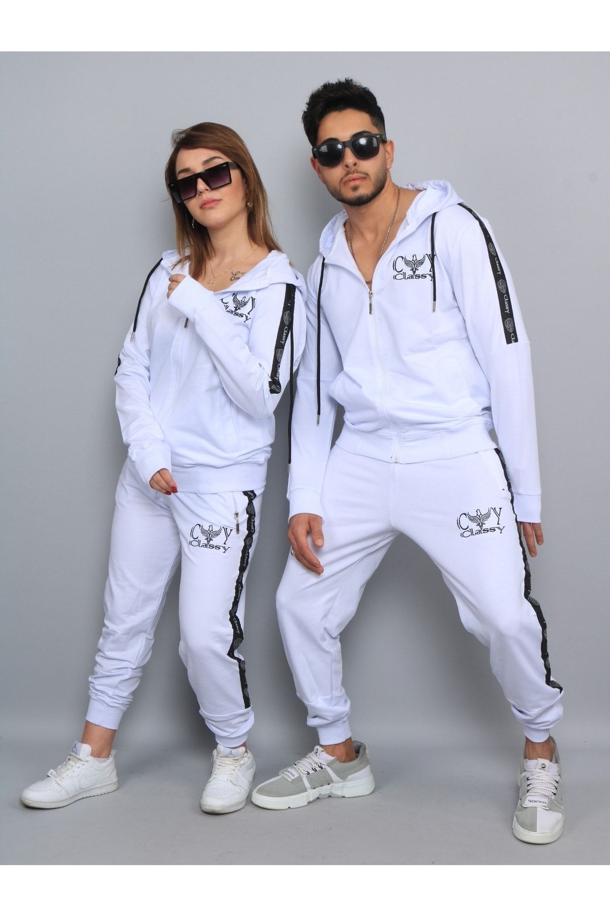 White sweatsuit sale set