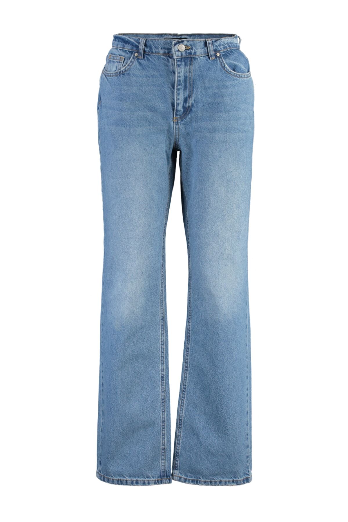 Calça Jeans Trendyol Collection Flare Estonada Azul