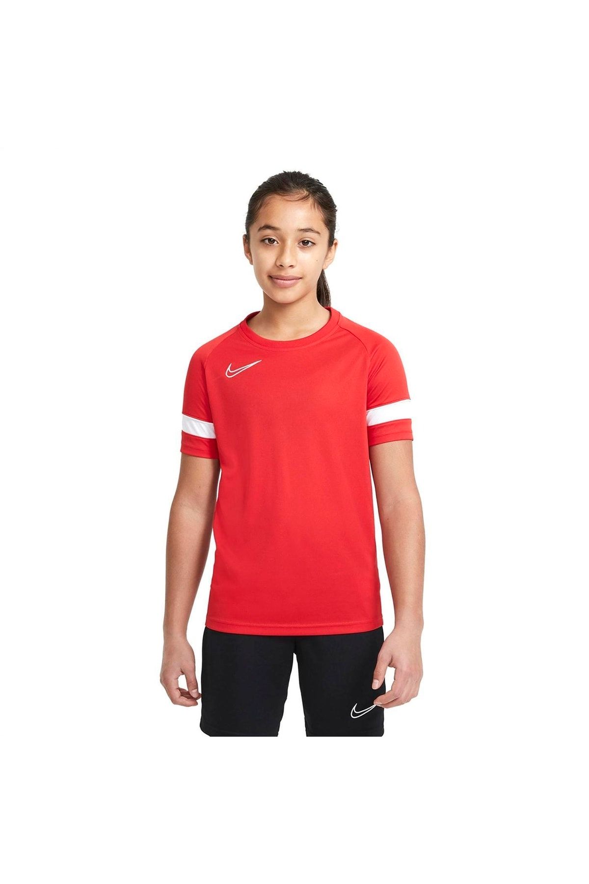 Nike Y Nk Df Acd21 Top Ss Kids Red Football T Shirt Cw6103 658