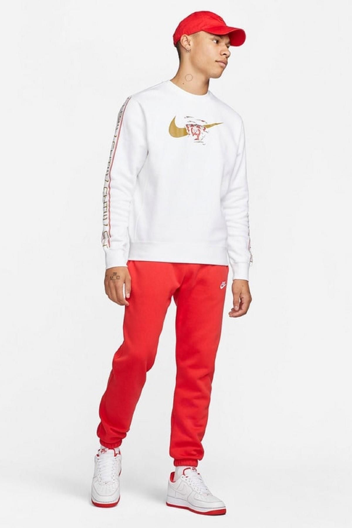 Nike air fleece crew deals tracksuit