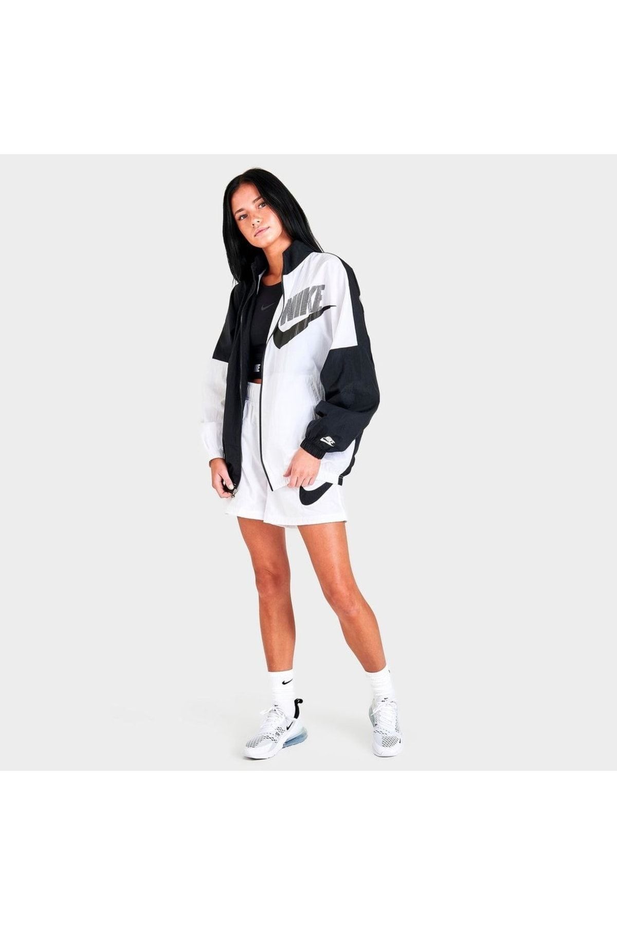 Women's nike sportswear woven long outlet track jacket