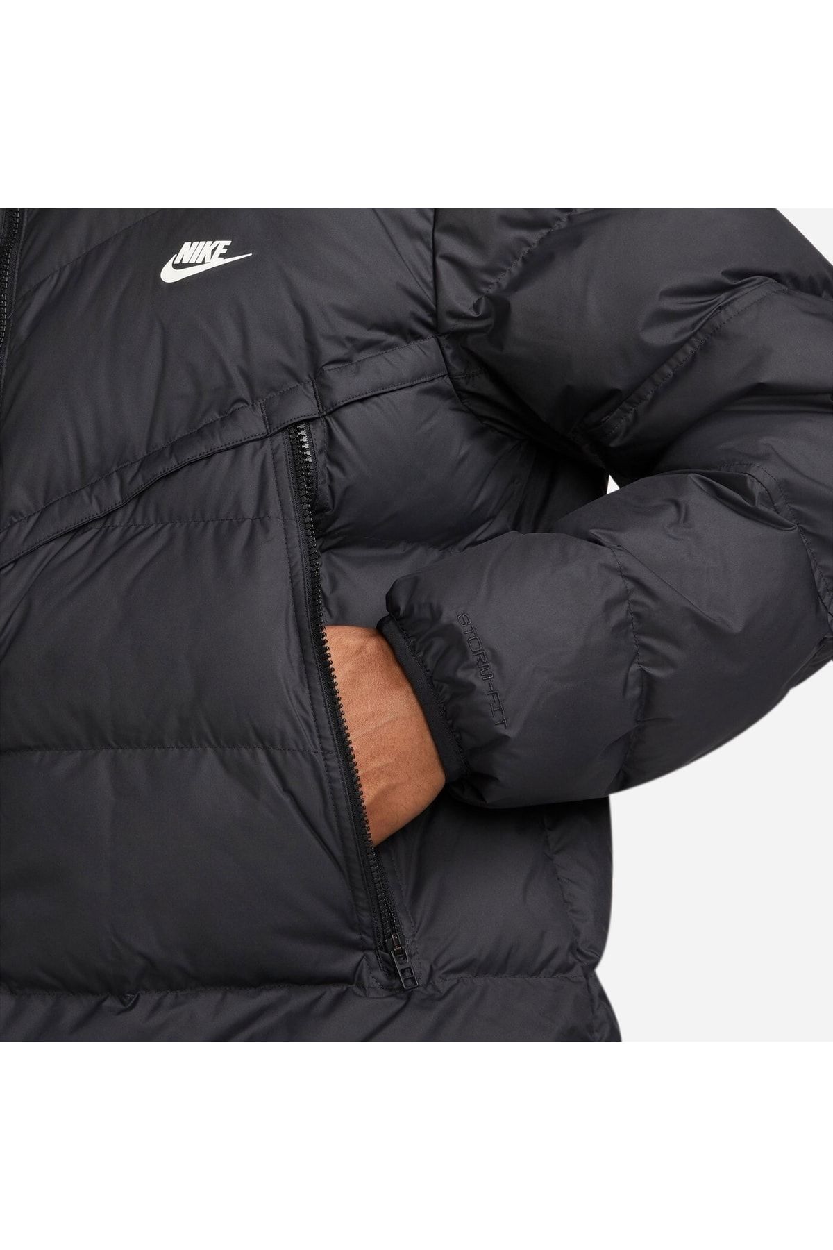 Nike mens black coat clearance