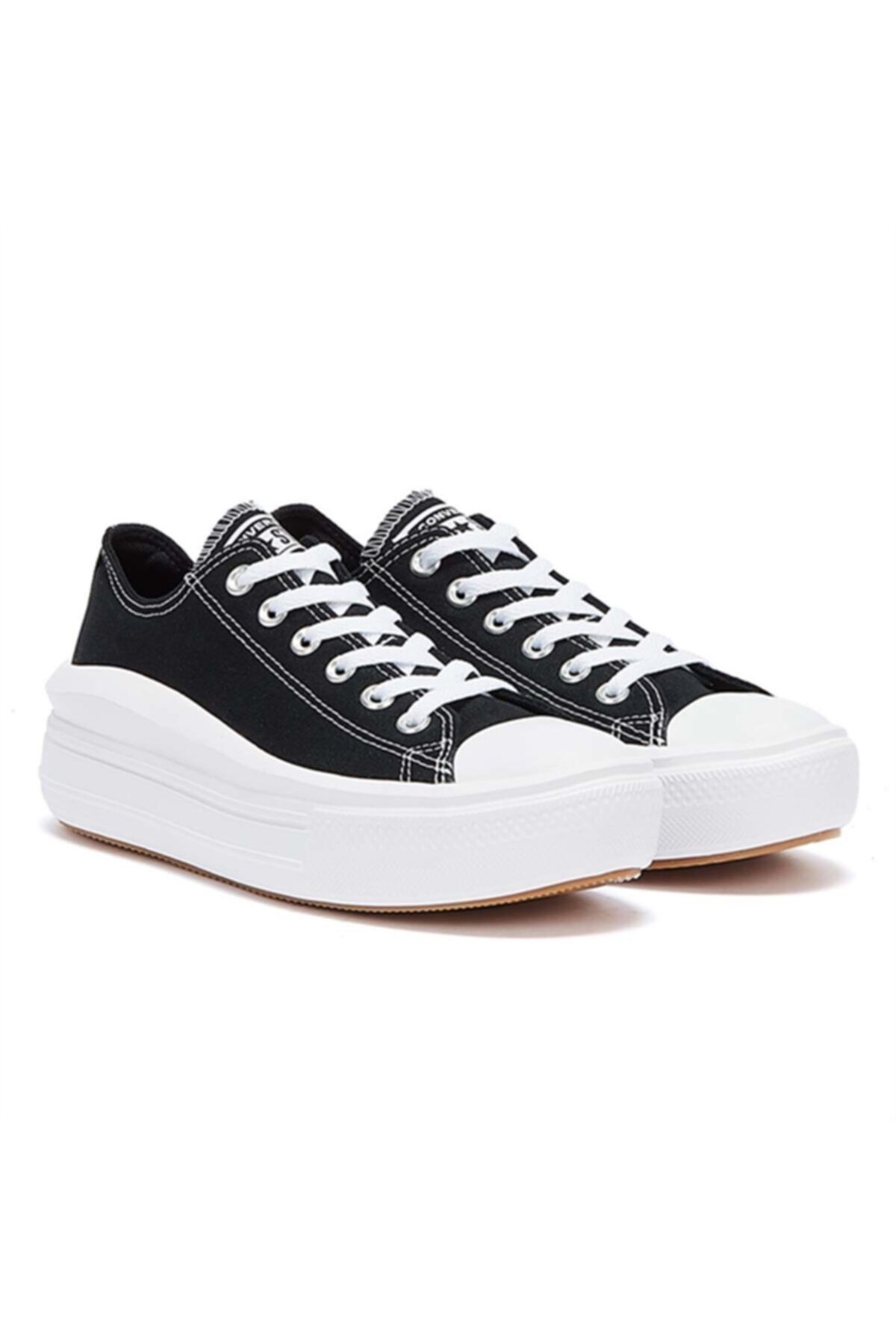 Converse Women s Black All Star White Thick High Sole Shoes