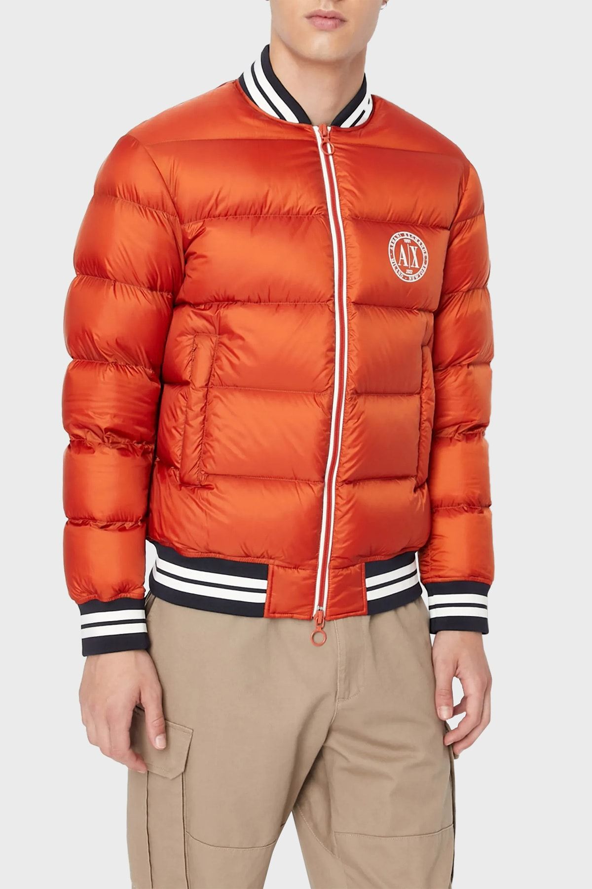 Armani Exchange Regular Fit Duck Feather Filled Puffer Coat Men s