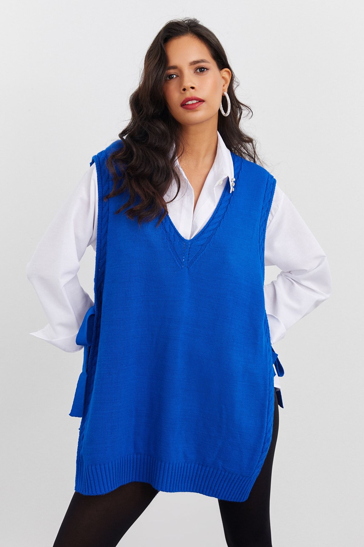 Cool Sexy Sweater Vest Dark blue Regular fit Trendyol