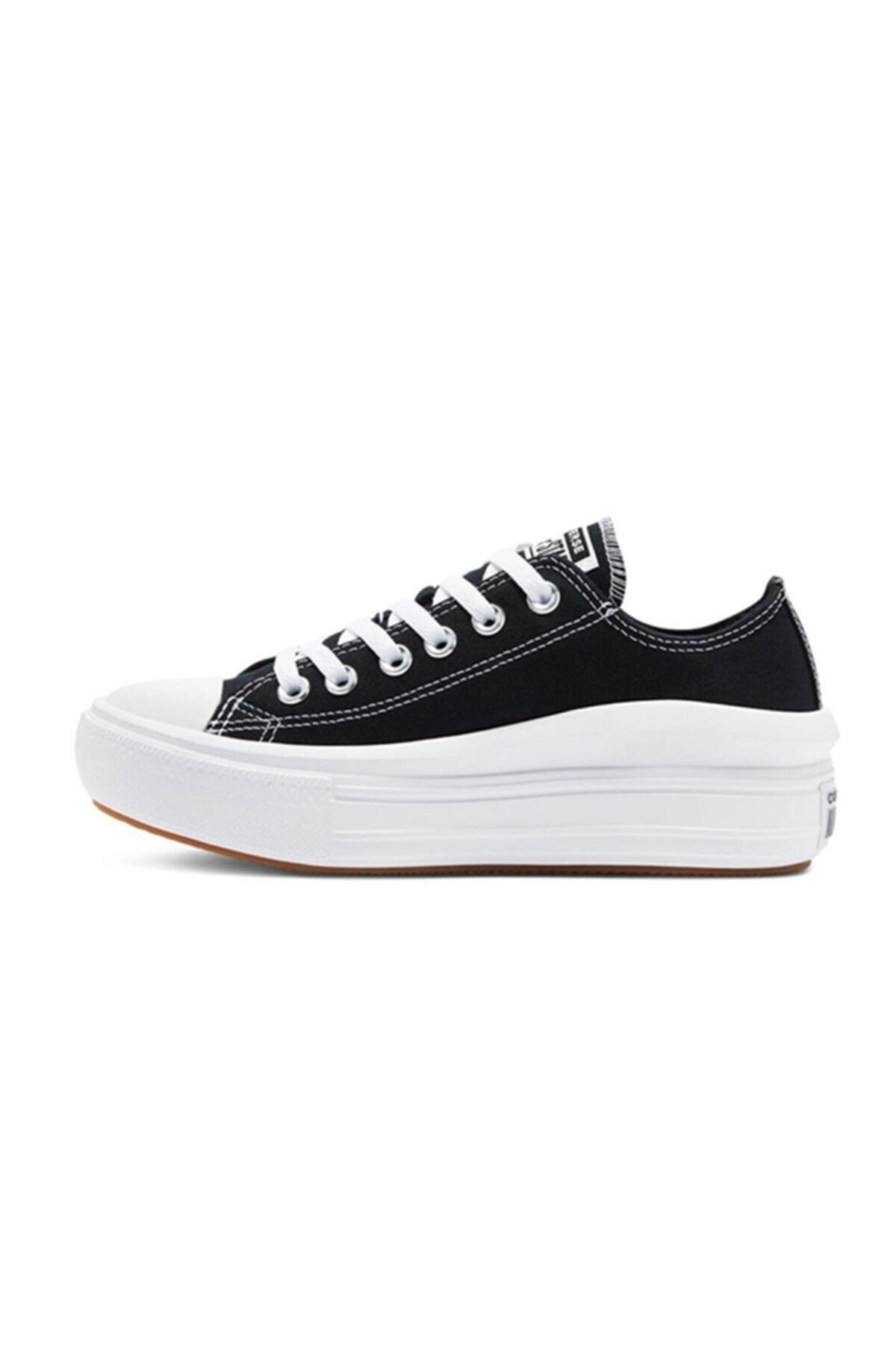 Converse Women s Black All Star White Thick High Sole Shoes