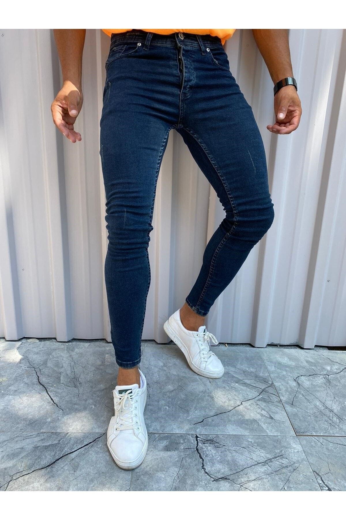 Dark navy blue hotsell skinny jeans mens
