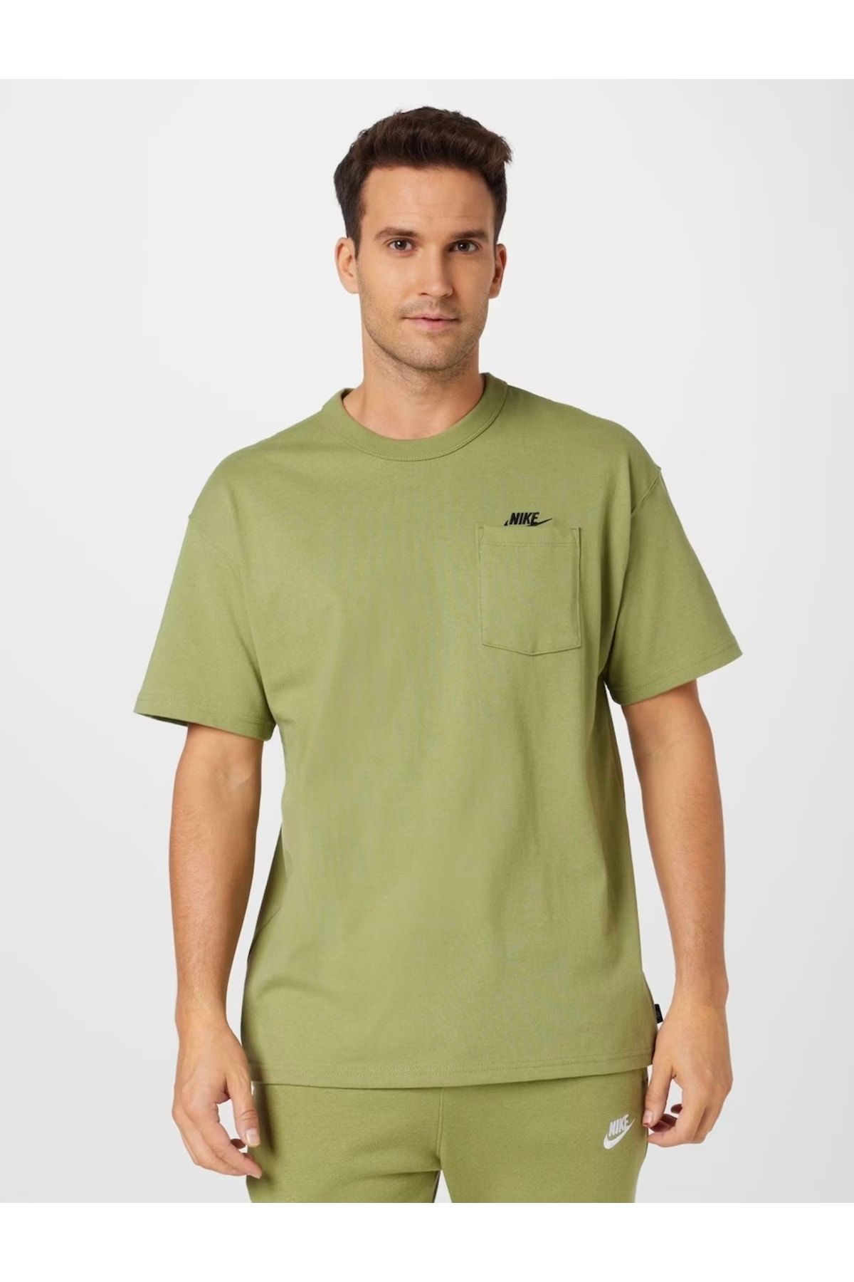 Nike khaki cheap t shirt