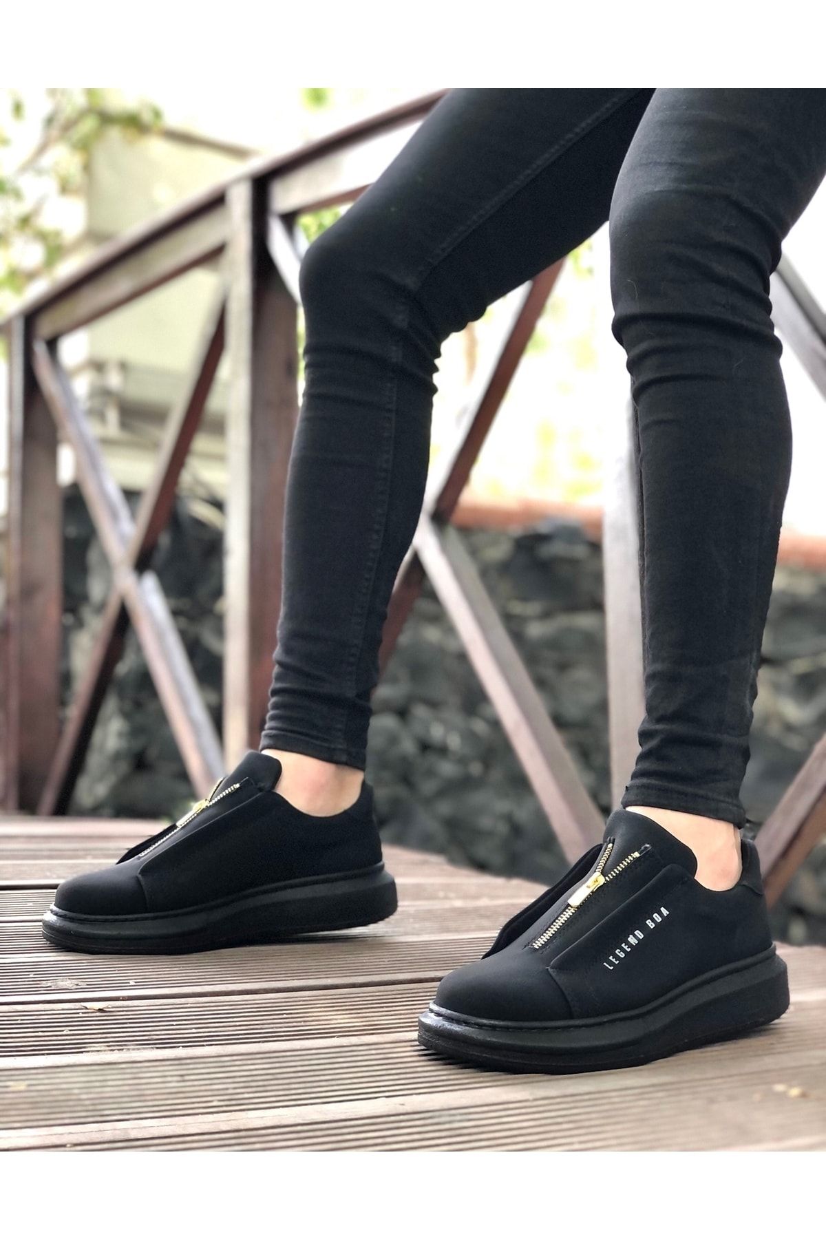 Men's casual shoes with zipper on sale