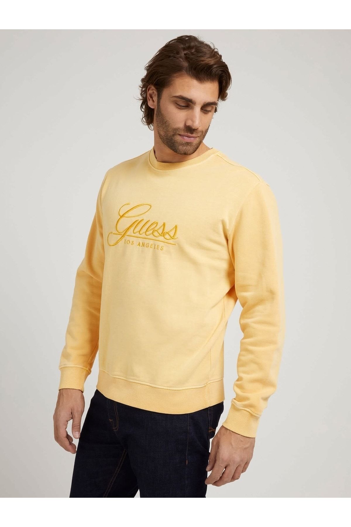 Guess Sweatshirt Yellow Trendyol