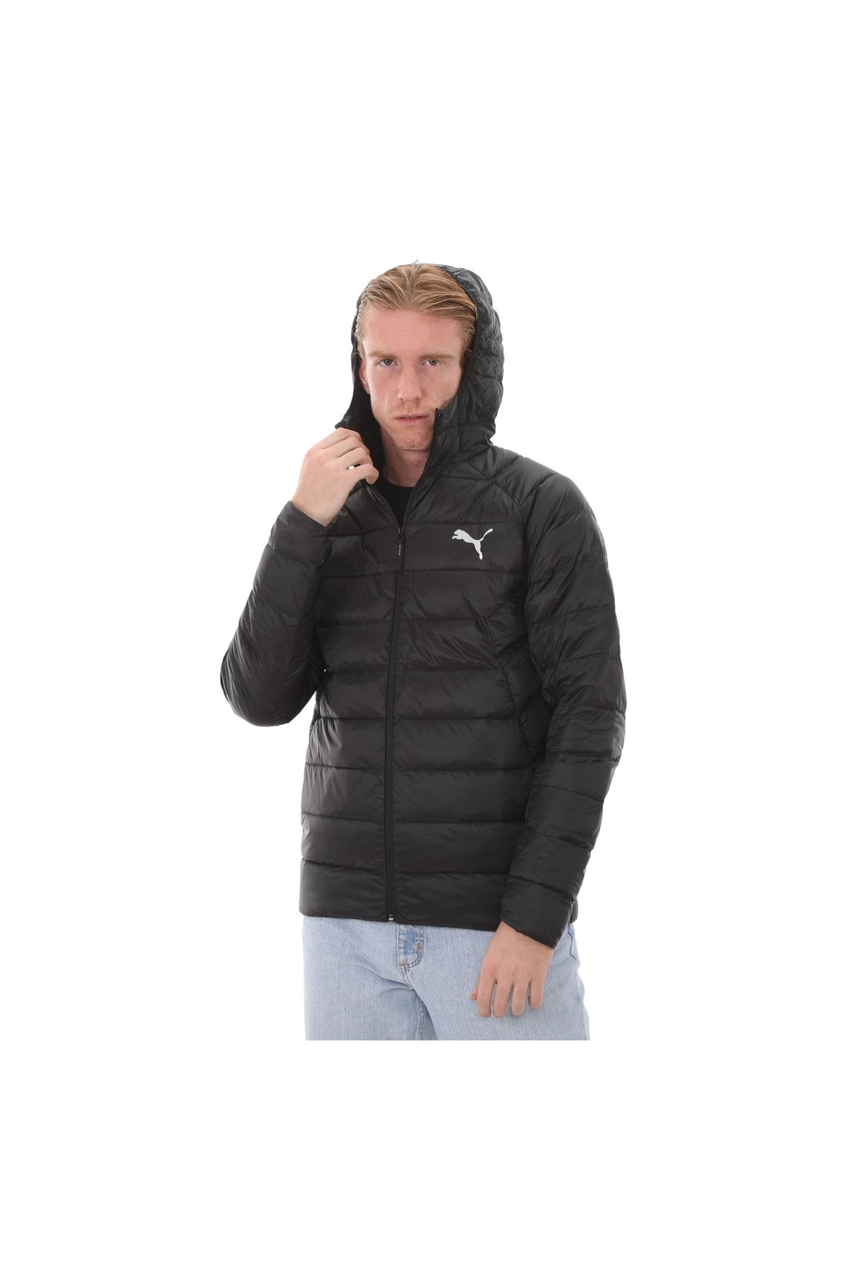 Puma 849355 01 Packlite Hooded Down Jacket Men s Coat Black Trendyol
