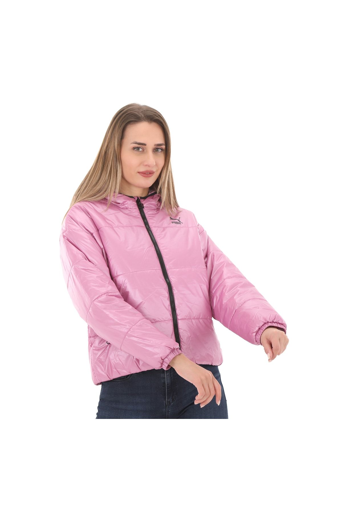Pink top puma windbreaker