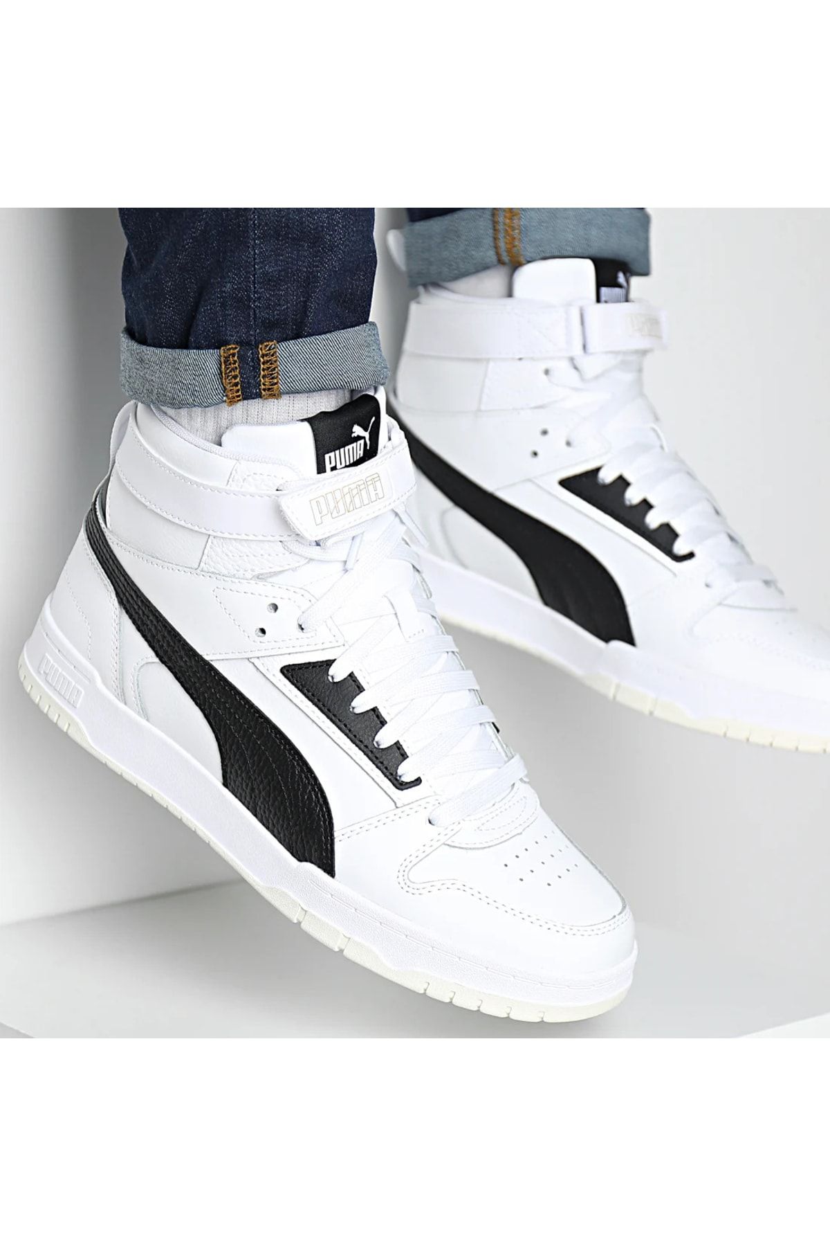 Grey high shop top pumas