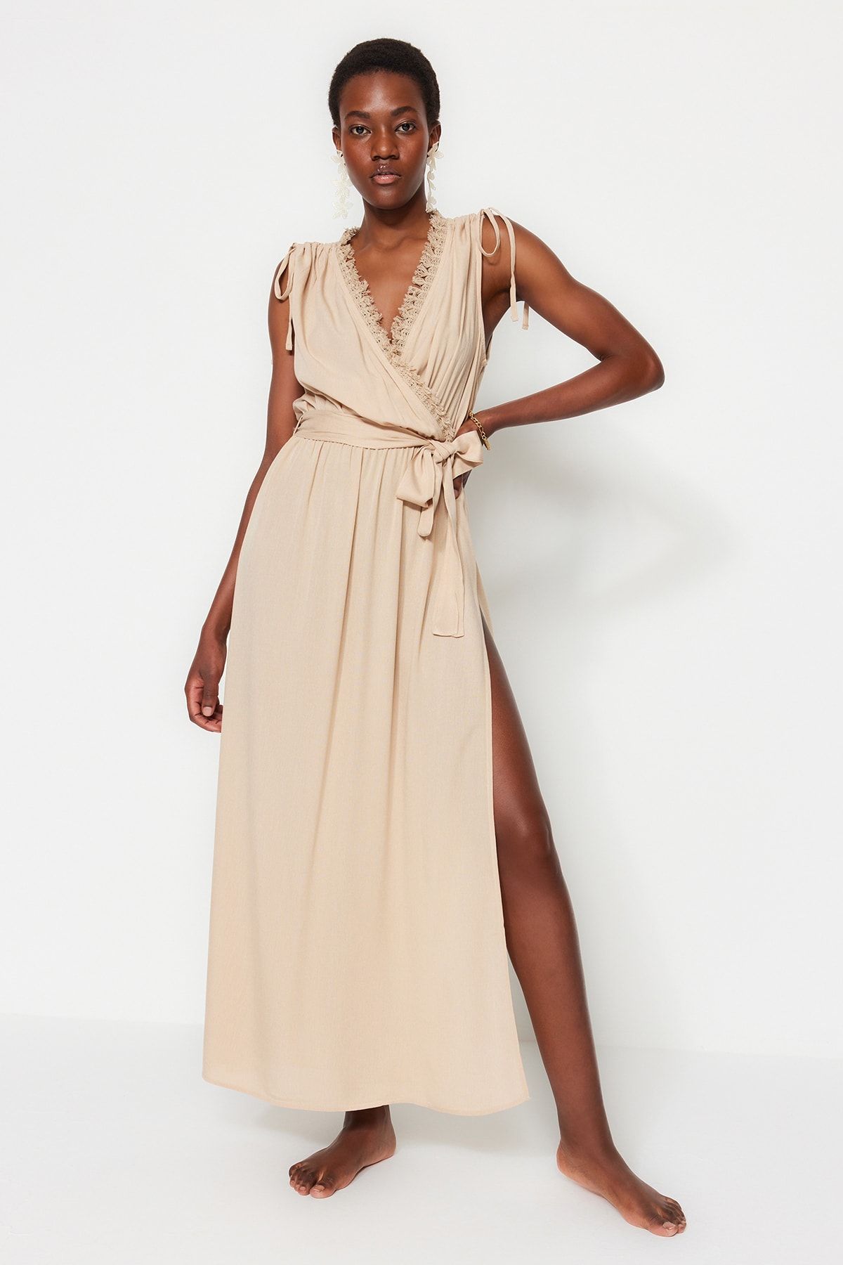 Beige beach shop dress