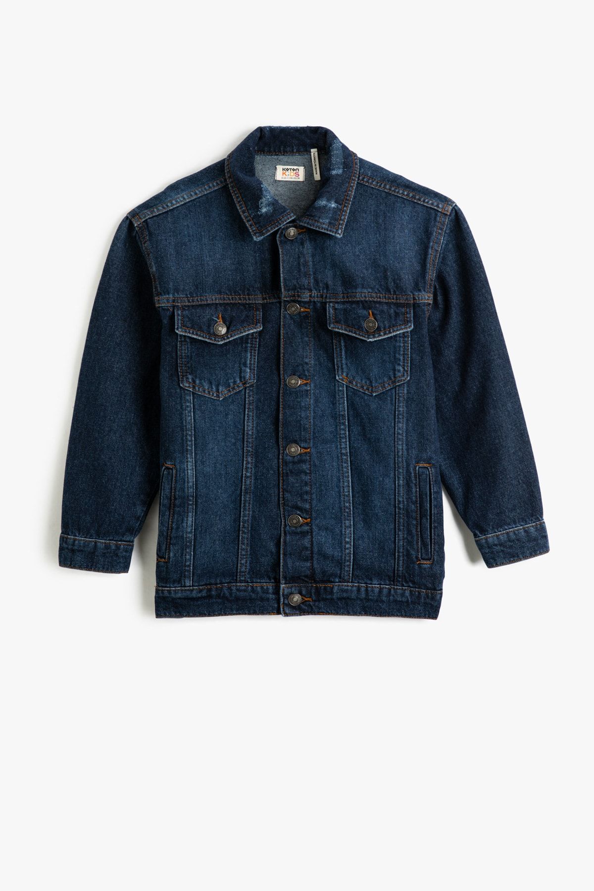 Denim long shop sleeve jacket