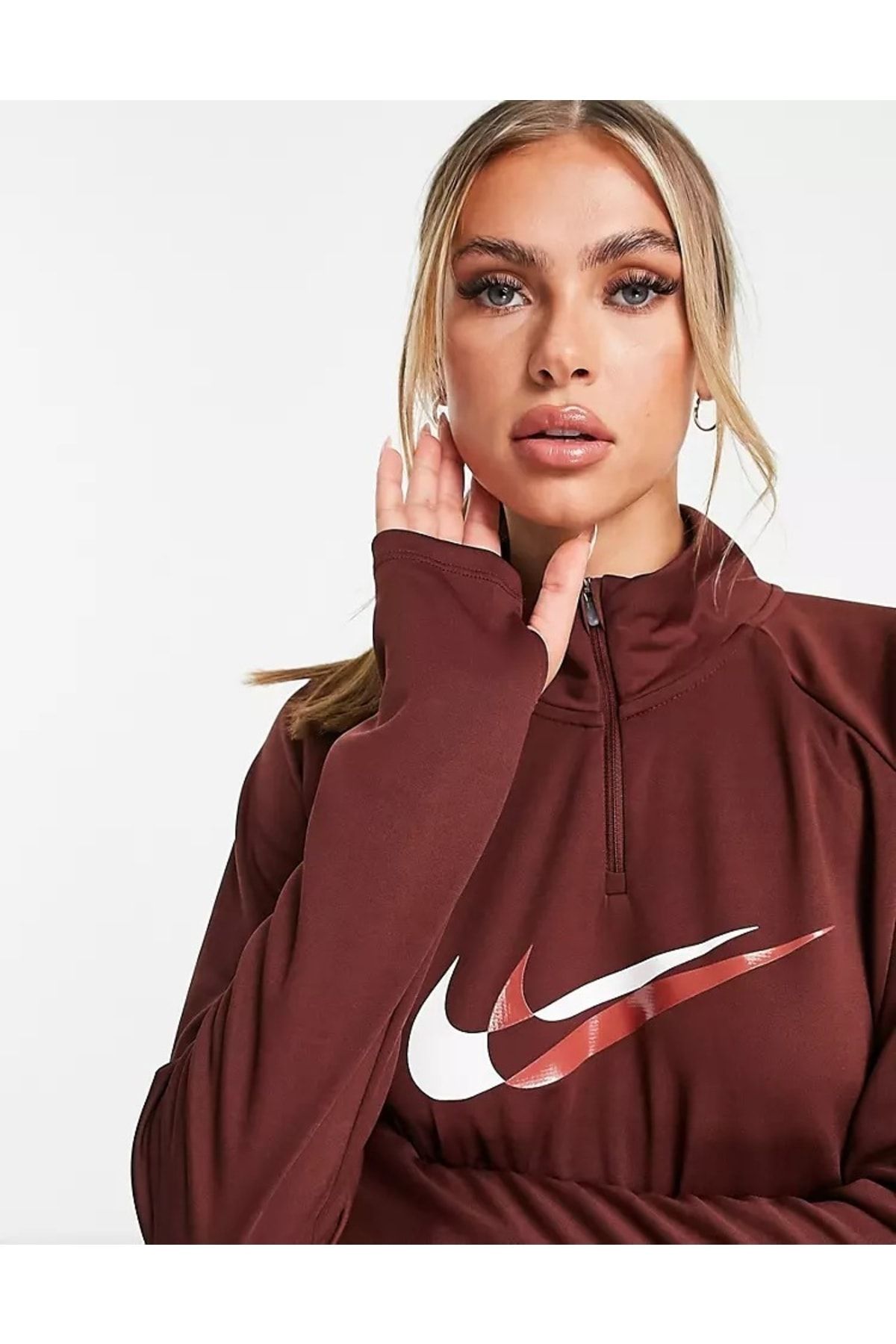 Nike dri fit long sleeve women's quarter zip outlet