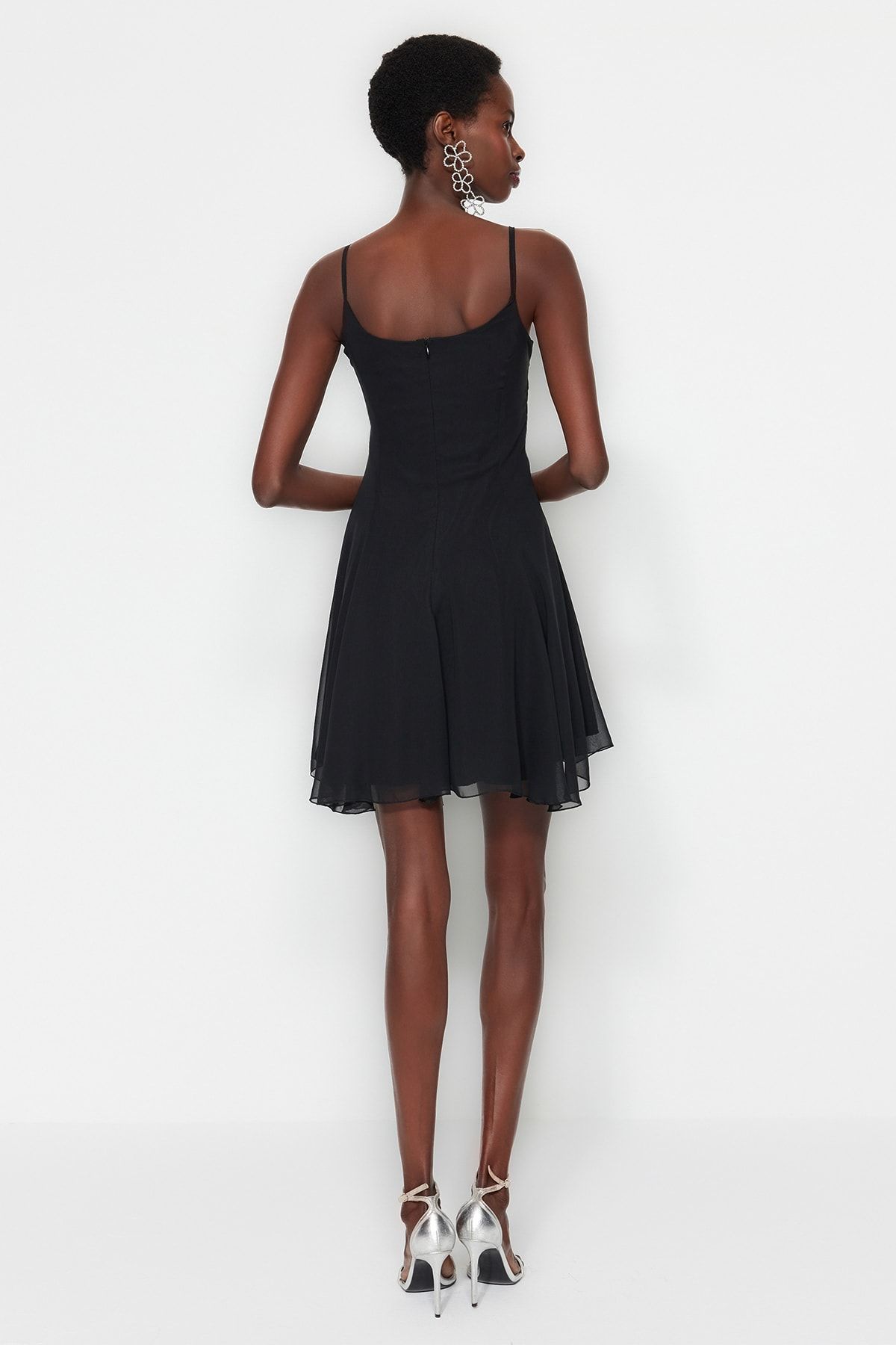 Thin strap cheap skater dress