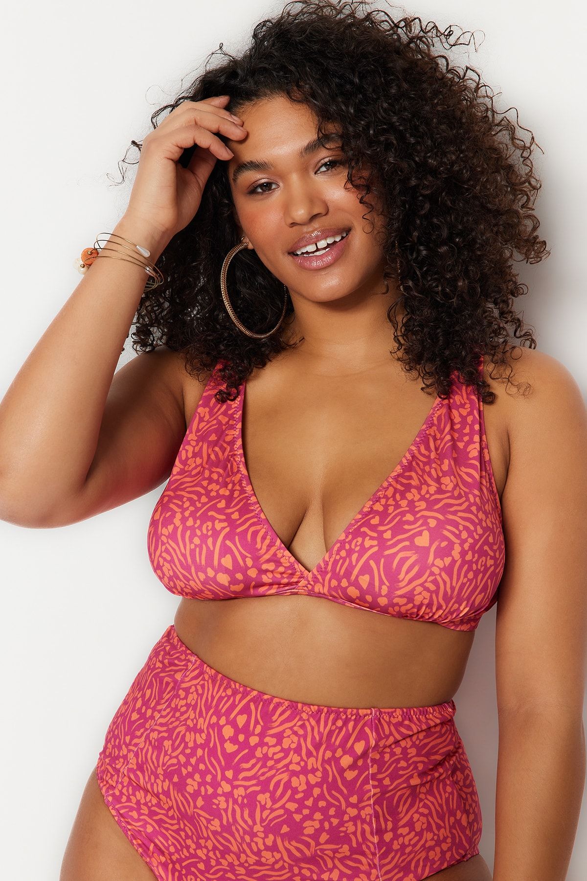 Red plus size bikini top on sale