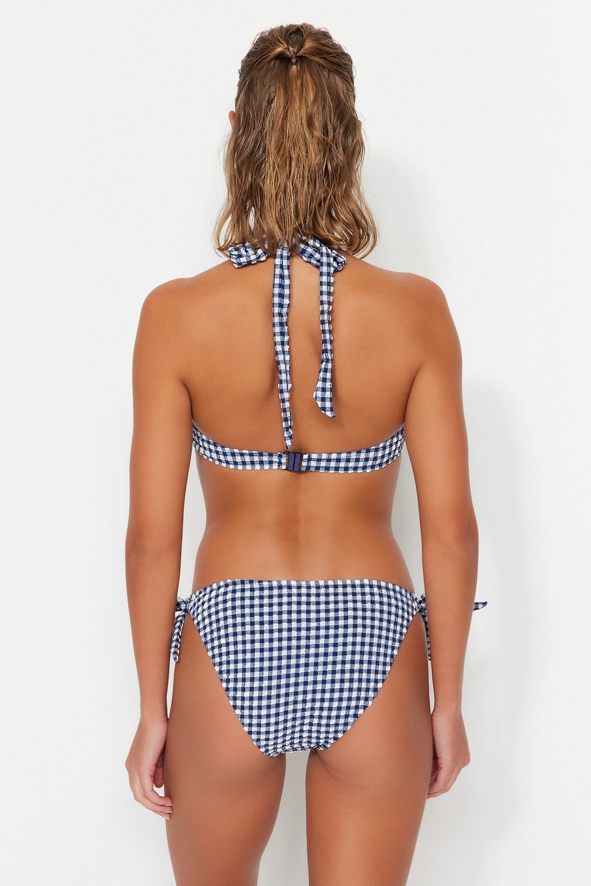 Navy and white bikini on sale