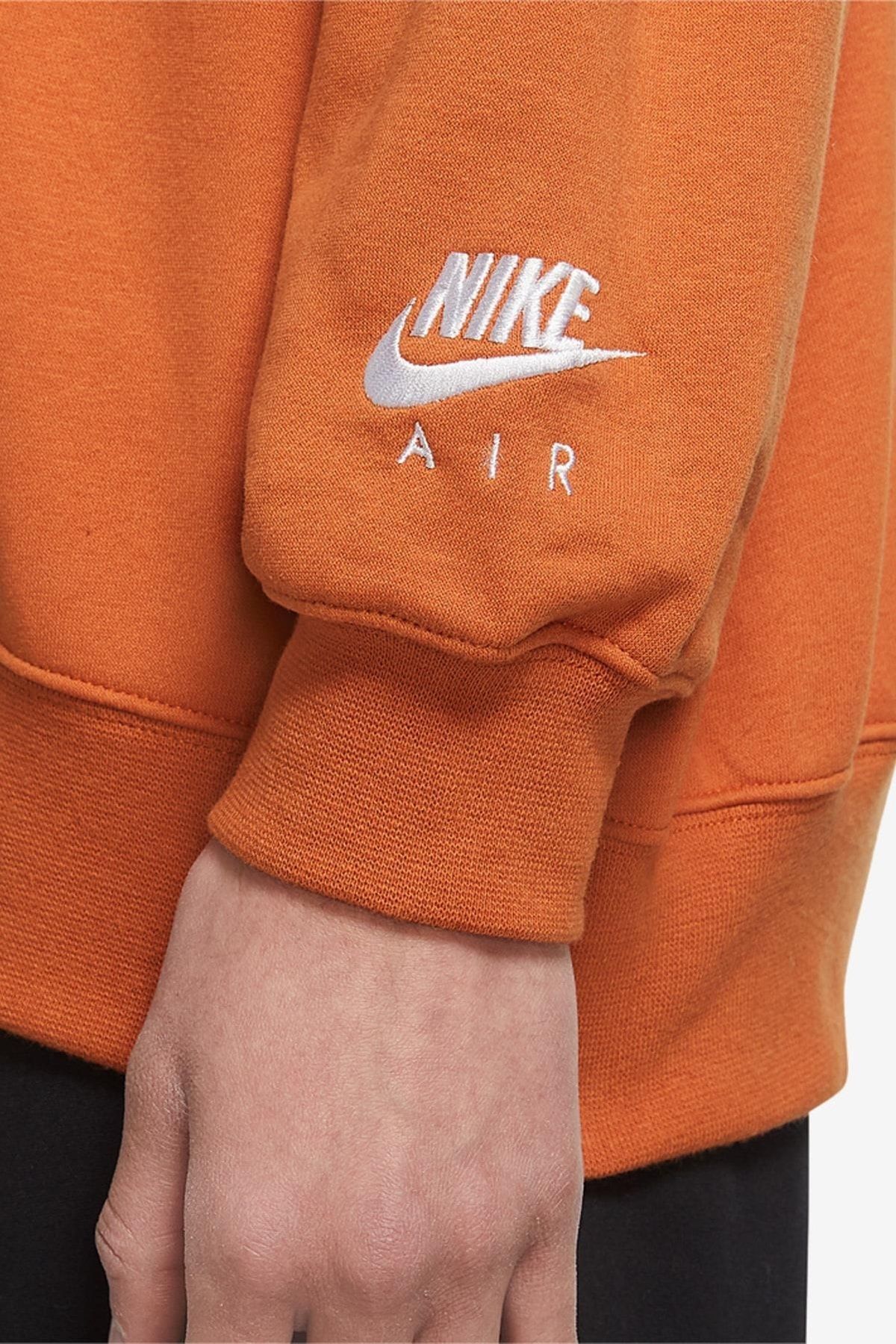 Nike Sports Sweatshirt Orange Oversize Trendyol