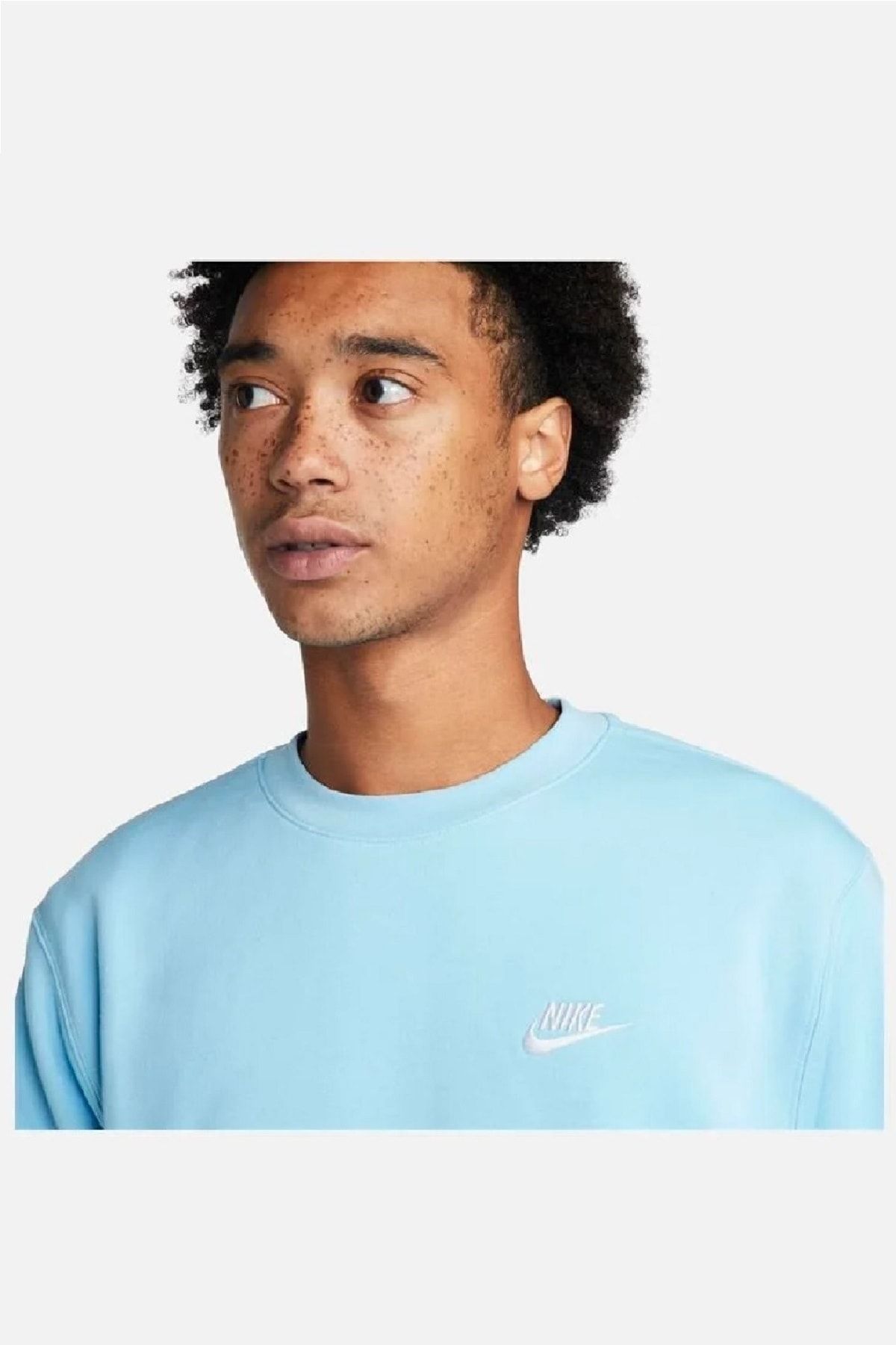 Nike Wishlist Nsw Club Fleece Crewneck Blue Chill White Bv2662 499