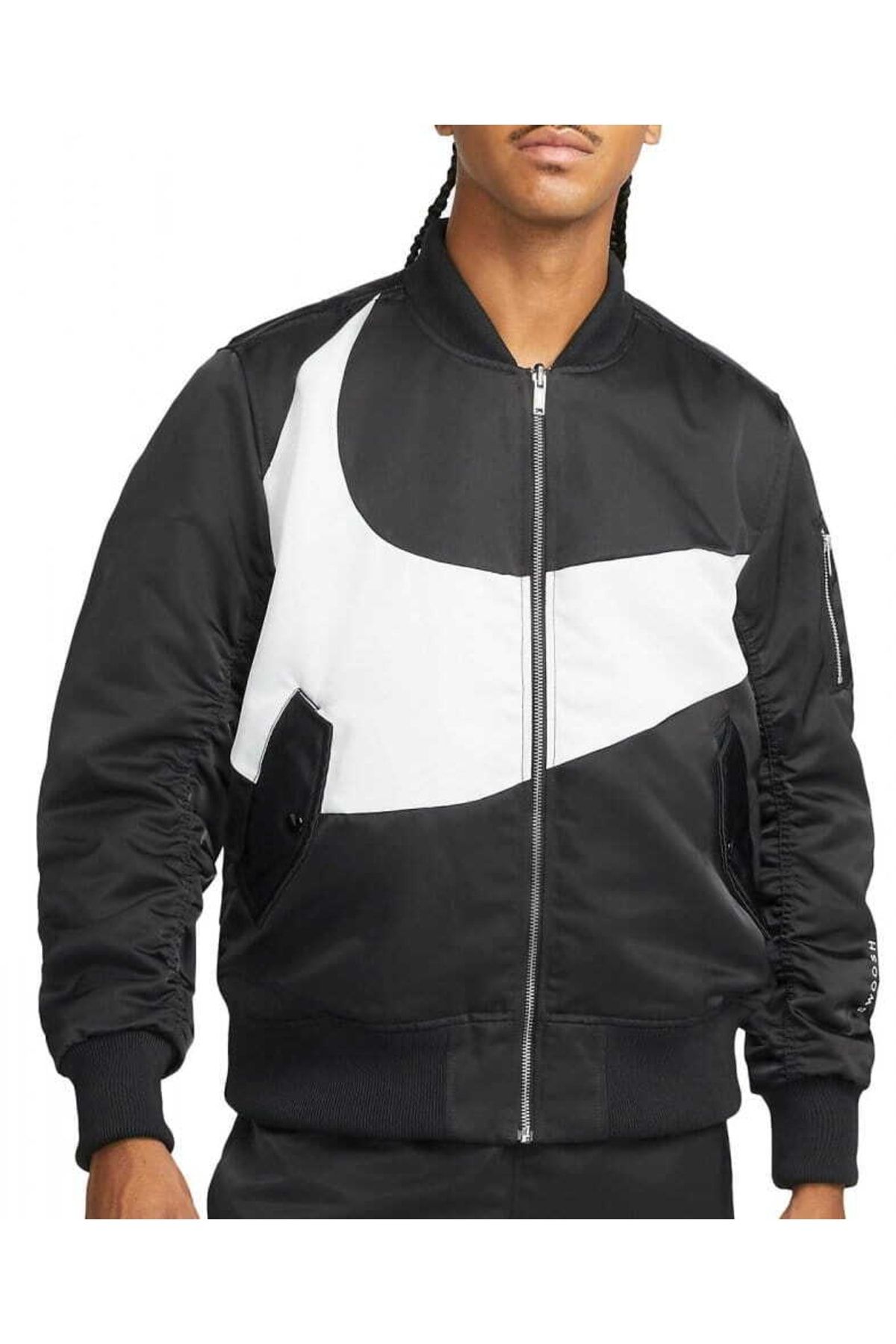 Nike white grey and black jacket top